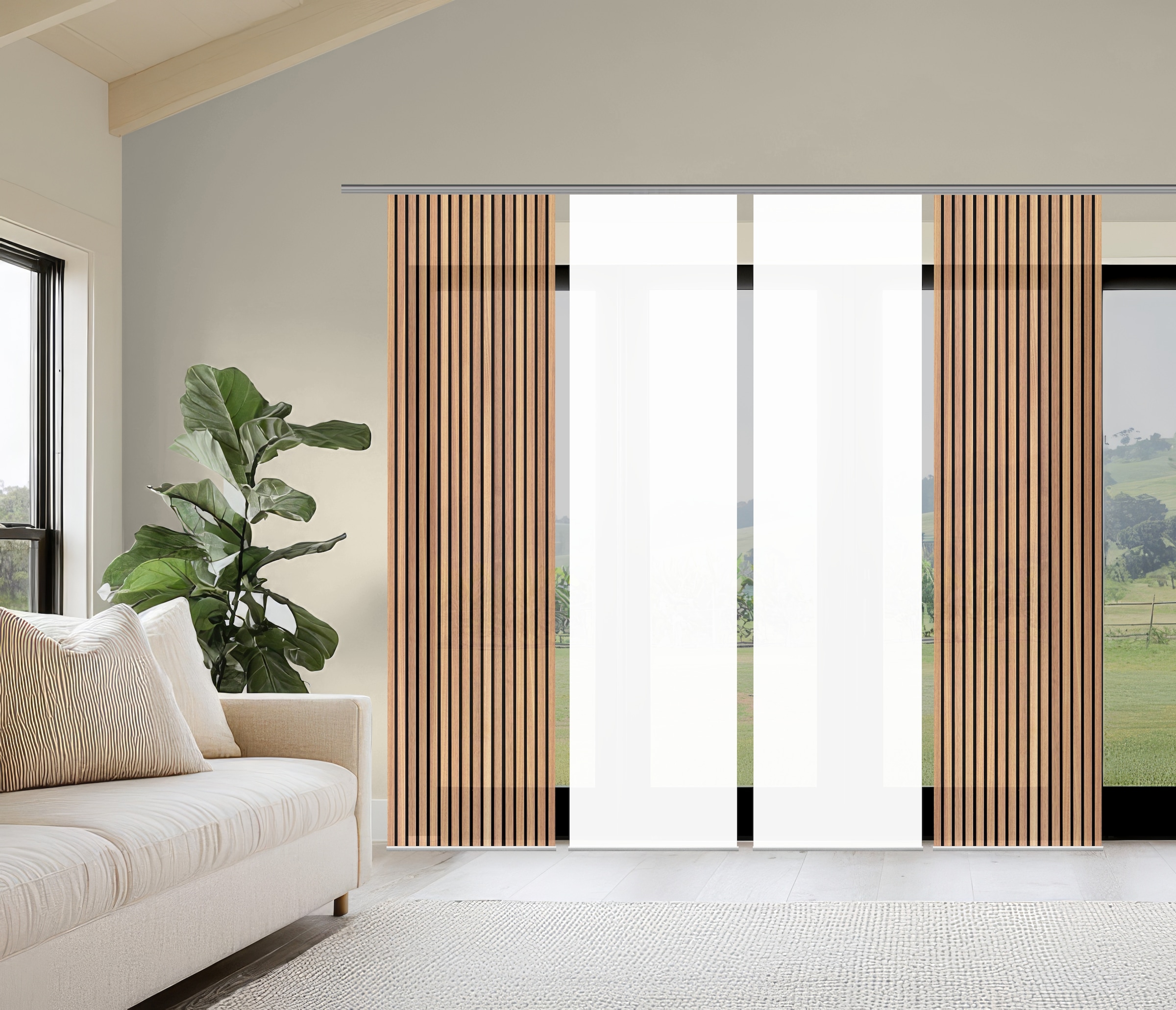 HOME WOHNIDEEN Schiebegardine "PANILO" Paneelwagen 4 Stk. tlg. Schiebewand günstig online kaufen