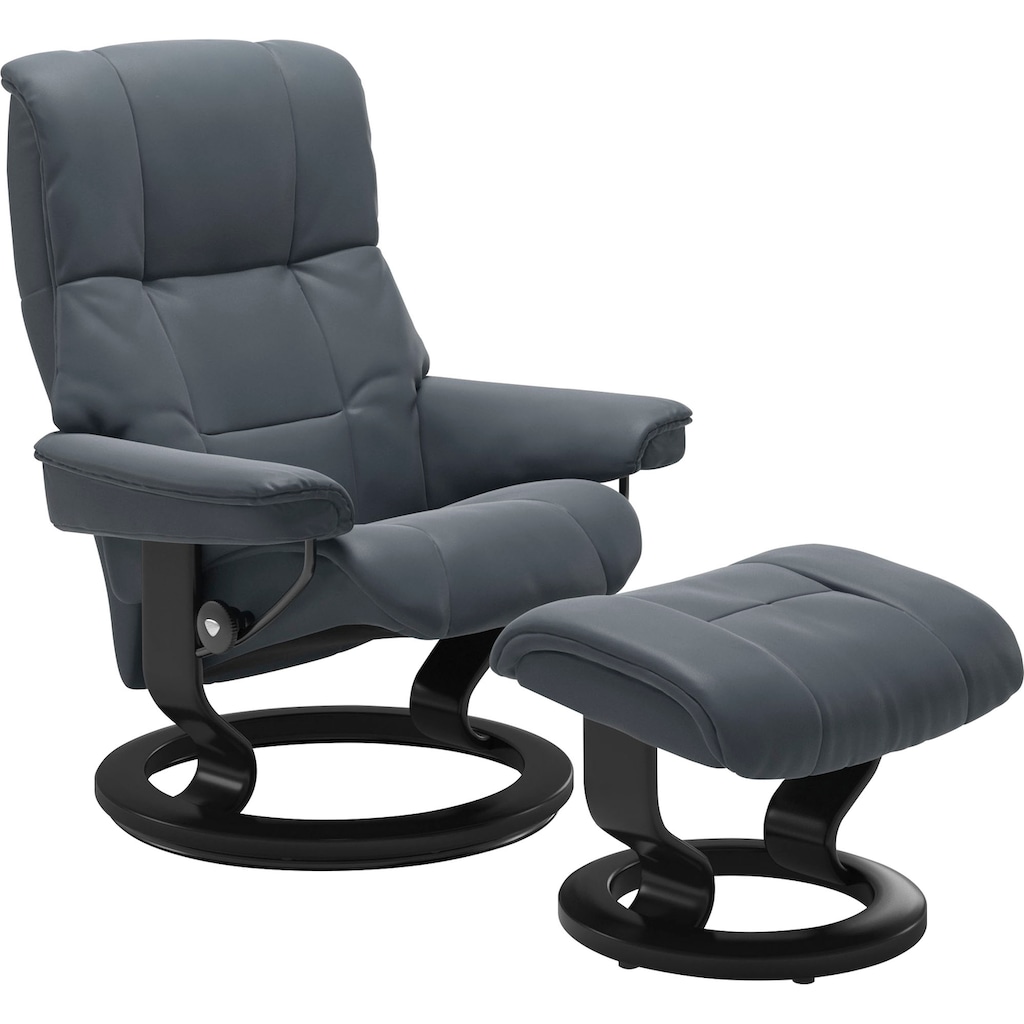 Stressless® Relaxsessel »Mayfair«, (Set, Relaxsessel mit Hocker), mit Hocker, mit Classic Base, Größe S, M & L, Gestell Schwarz