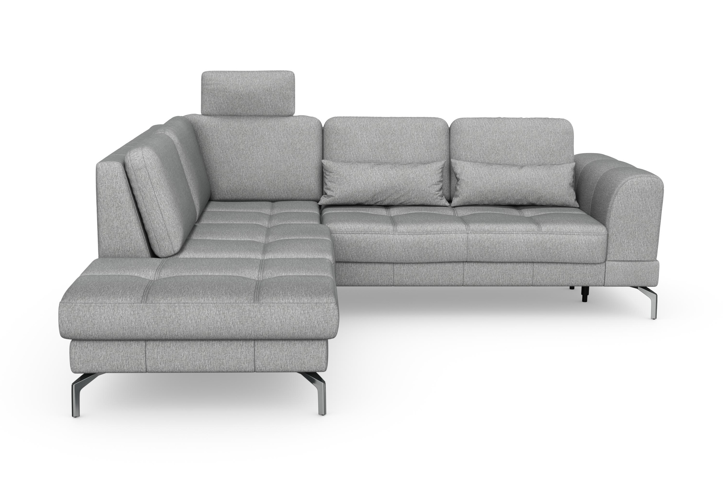 sit&more Ecksofa »Bendigo L-Form«, inklusive Sitztiefenverstellung, Bodenfreiheit 15 cm, in 2 Fußfarben