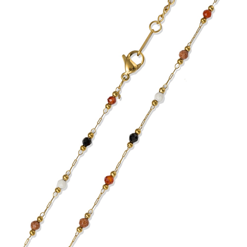 FIRETTI Stone Necklace Yellow Gold 45 cm 2