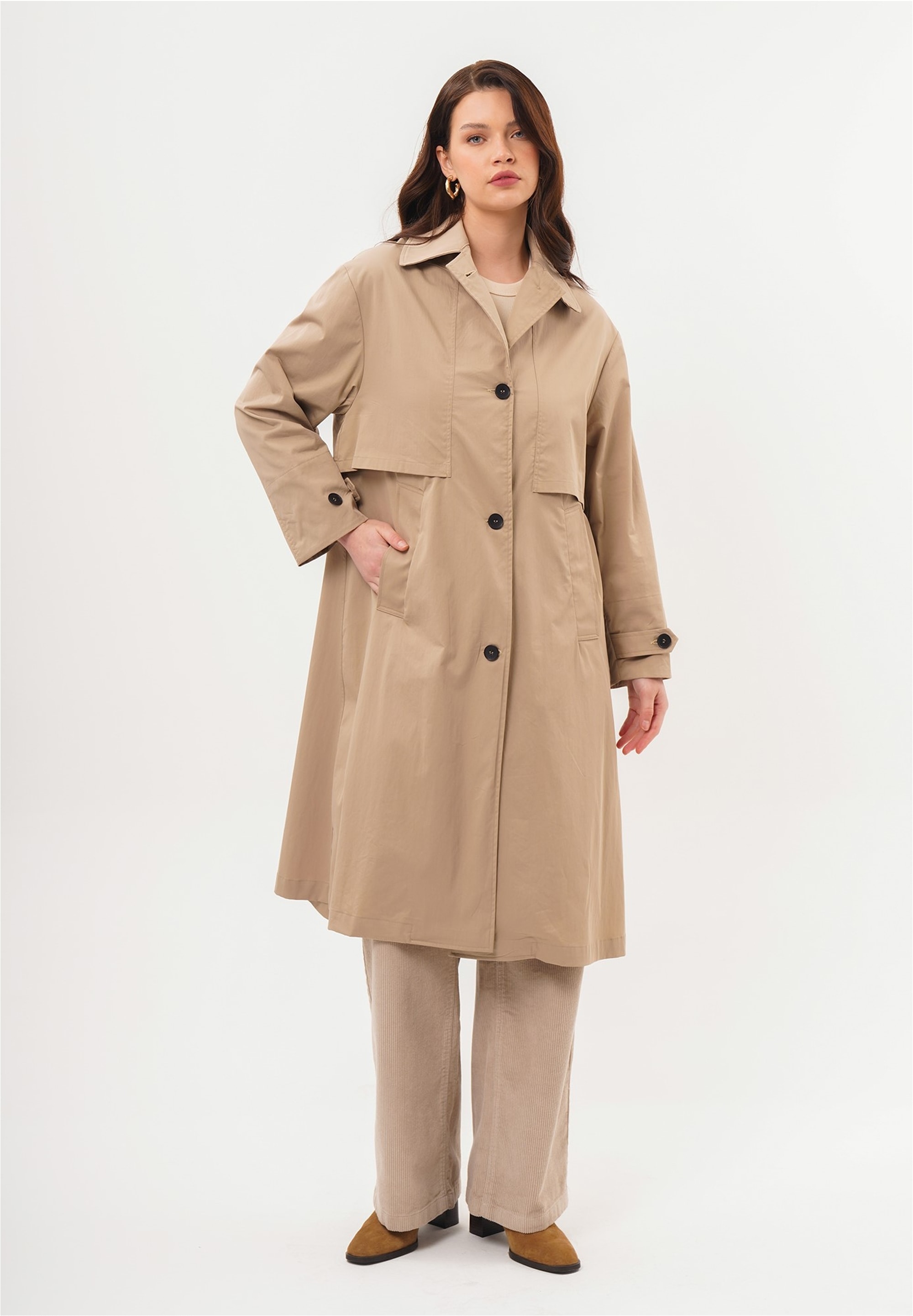 freshlions Trenchcoat "Cecilia" 1 Stk. in klassischem Design