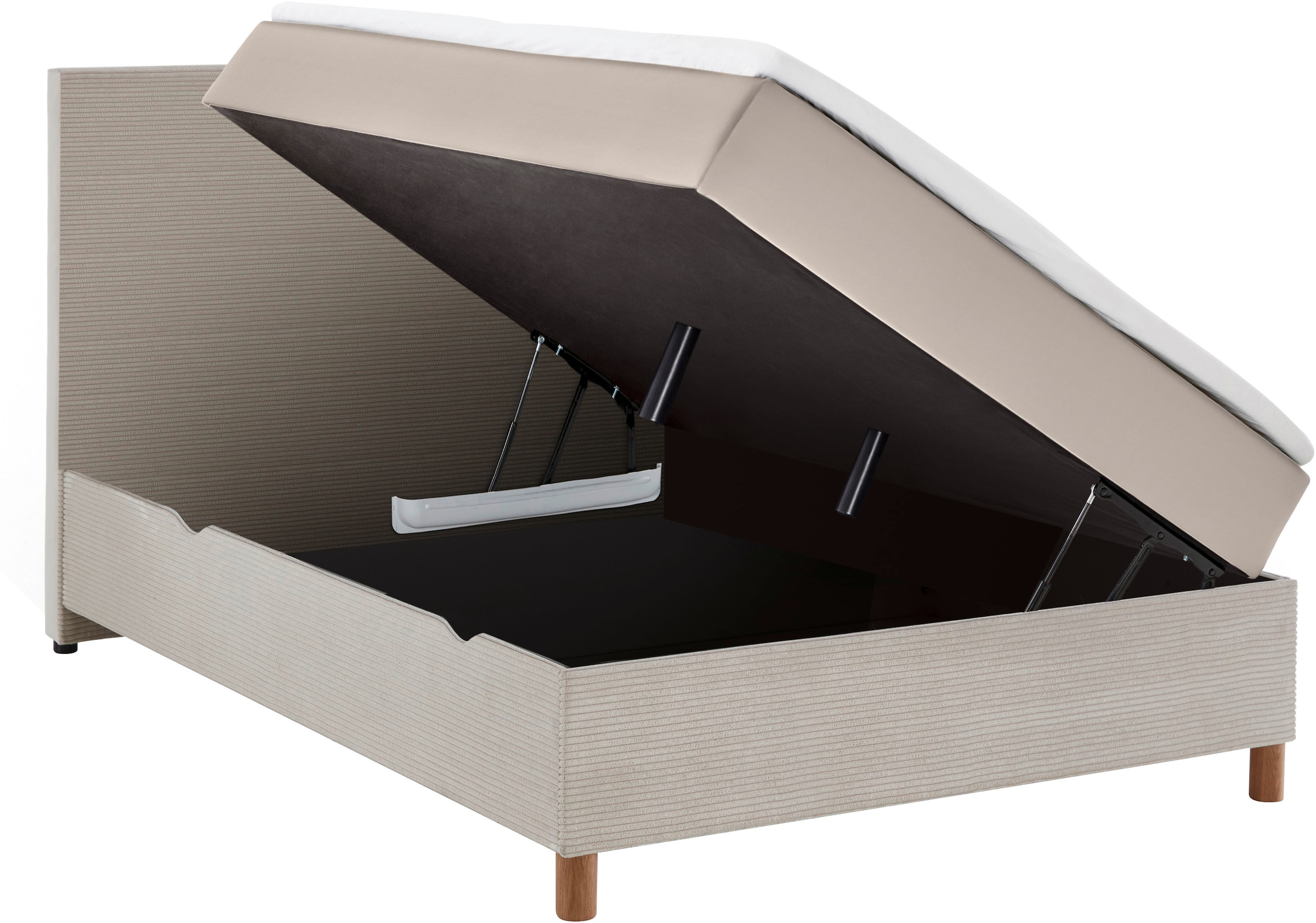 meise.möbel Boxbett »Korsika inkl. Bettkasten, mit Cord-Stoff bezogen«