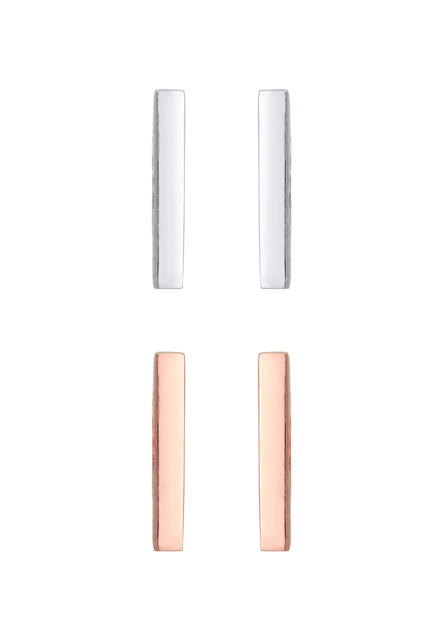 Elli Ohrring-Set »Ohrstecker Stab 2er Set 925 Sterling Silber Bicolor«