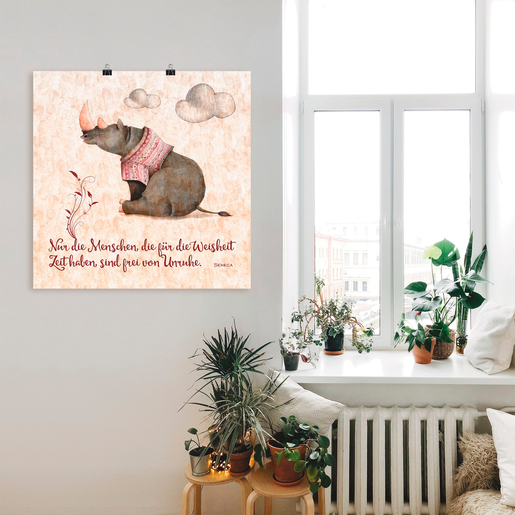 Artland Wandbild "Lebensweisheit Zeit", Tiere, (1 St.), als Leinwandbild, P günstig online kaufen