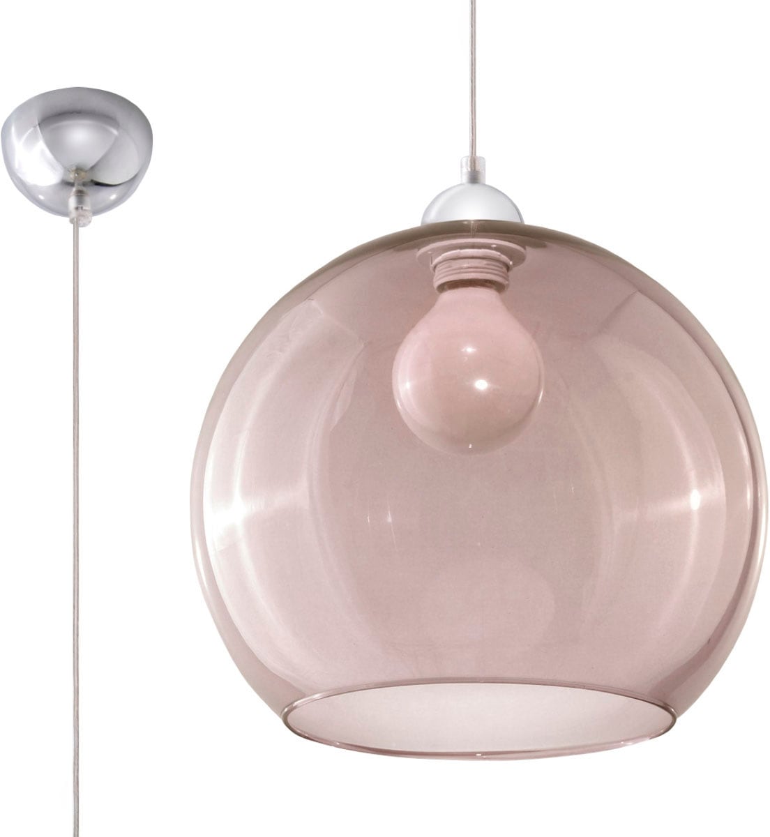 SOLLUX lighting Hängeleuchte »BALL«, 1 flammig, Leuchtmittel E27 | ohne Leuchtmittel, Verteiltes Licht