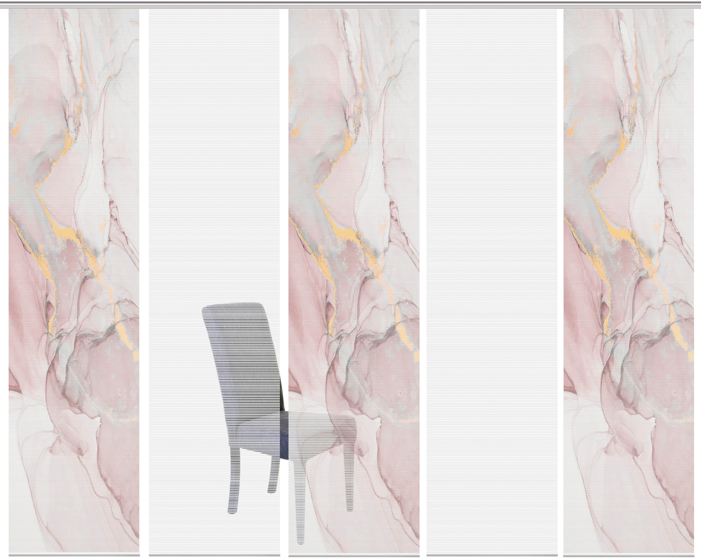 Vision S Schiebegardine "MARMOSA 5er SET" Paneelwagen 5 Stk. tlg. Bambus-Op günstig online kaufen