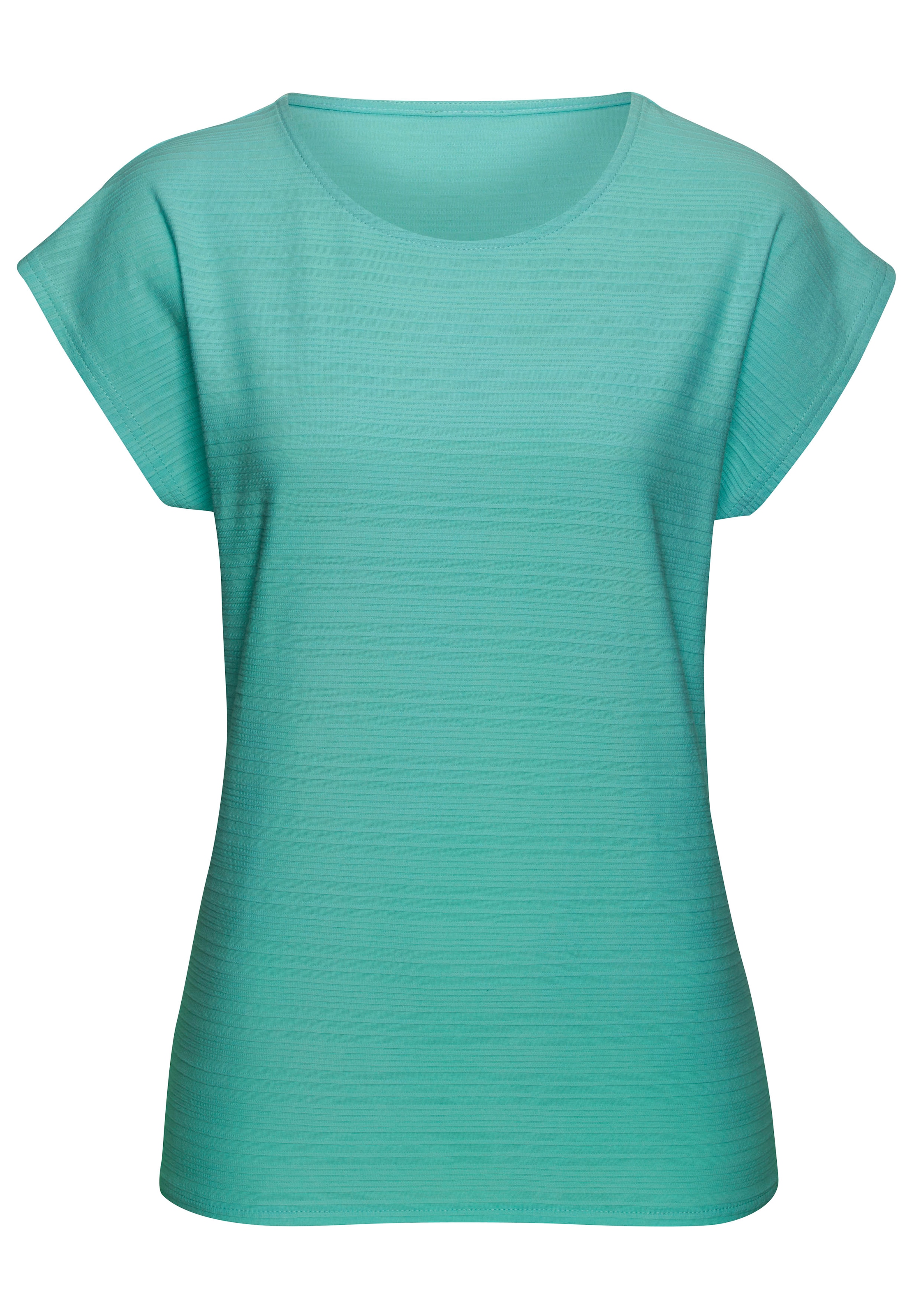Vivance T-Shirt »mit modischer Streifenstruktur«, (Packung), aus weicher Baumwoll-Qualität