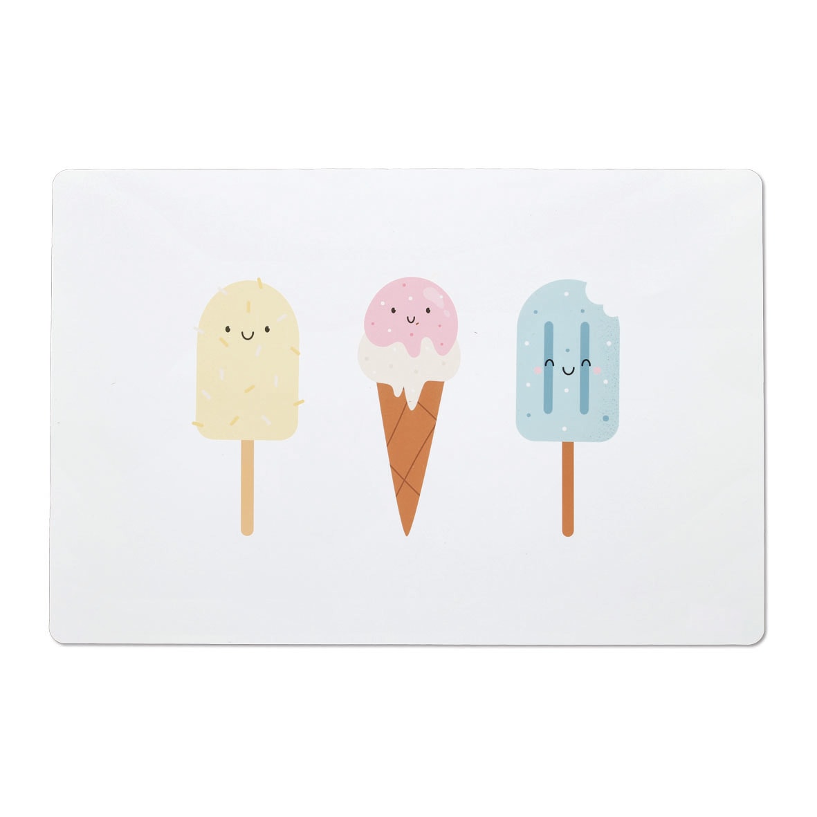 Zeller Present Kühltasche »Geschenkset 3tlg. "Ice cream" weiß« Kühltasche ca. 26x20x22, Platzset ca. 45x30, Trinkglas 500 ml
