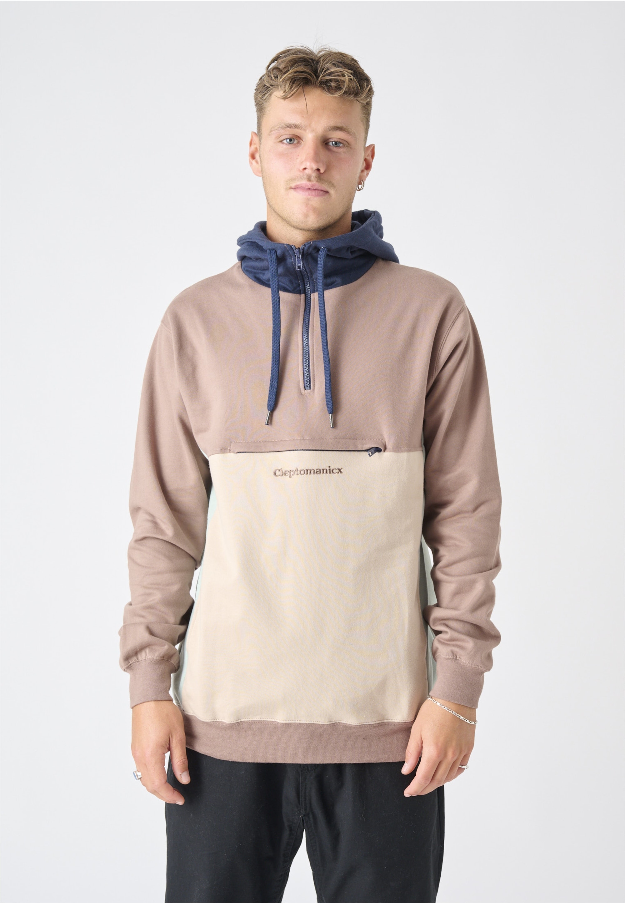 Cleptomanicx Kapuzensweatshirt "Hooded Block", im lässigen Color-Blocking-S günstig online kaufen