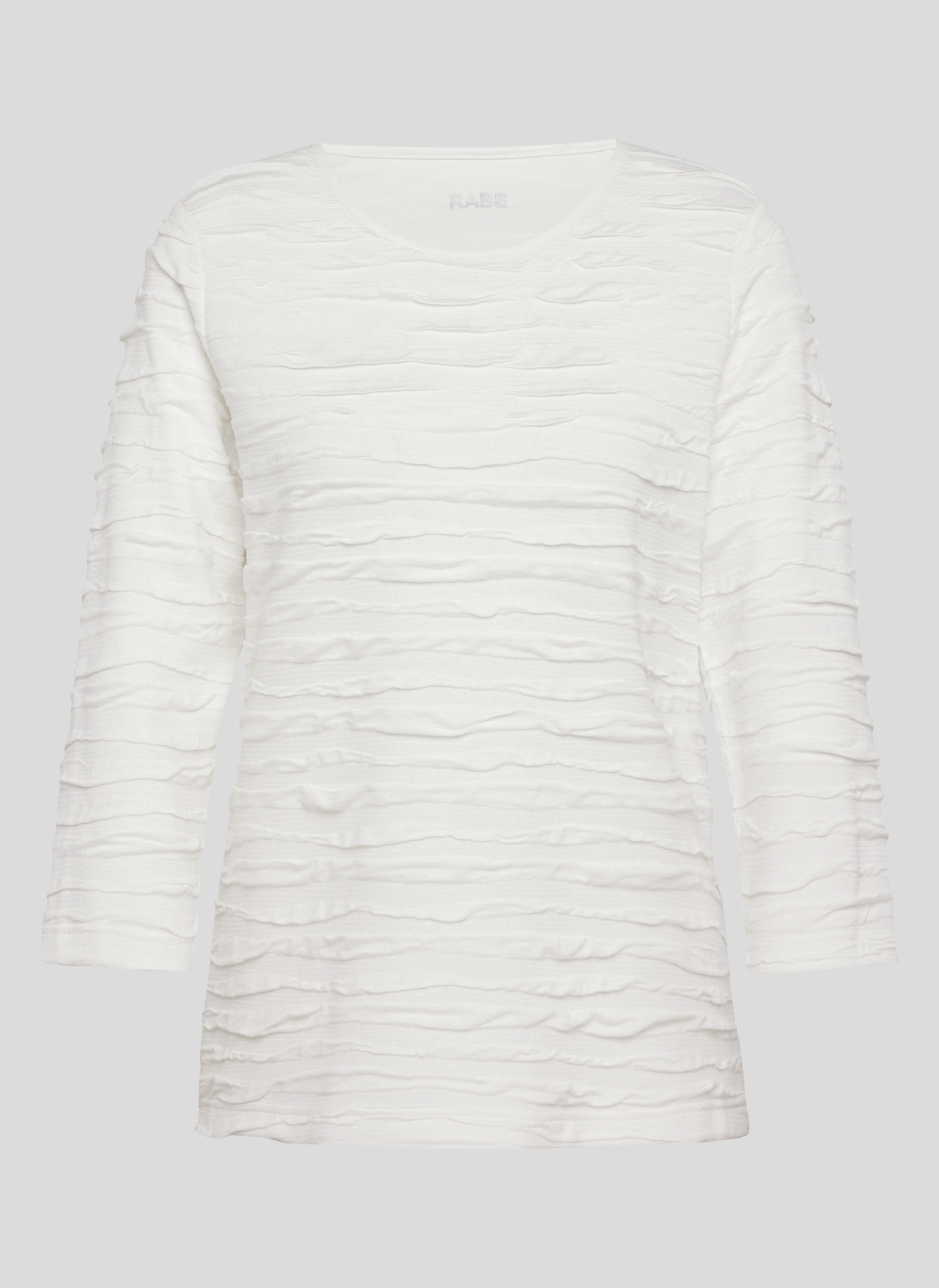 Rabe 3/4-Arm-Shirt, mit Wellen-Struktur