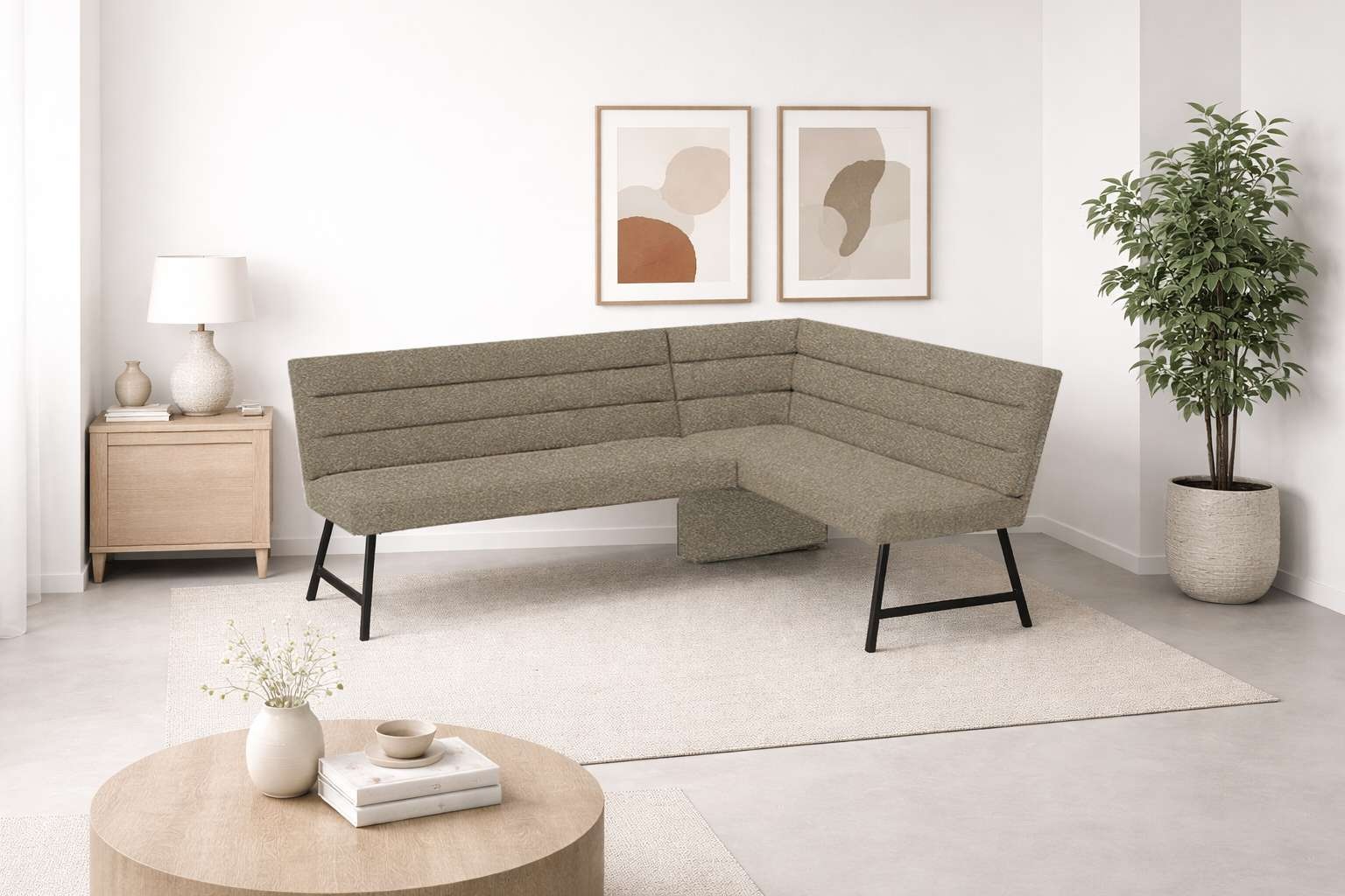 OTTO home Eckbank »Oregon Küchenbank, Polsterbank, Esszimmerbank, 177x140 cm« Moderne Bank und  Farben, Sitzplatzanzahl: 4/5, Frei in Raum stellbar
