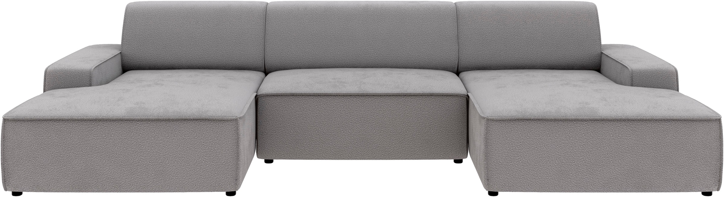 TRENDMANUFAKTUR Wohnlandschaft »Graz, wahlweise mit Sitzvorschub und Bettkasten, U-Form, Breite 329 cm«, in Cord-, haustierfreundlichem LEO Struktur- oder LUMOS-3D-Bezug