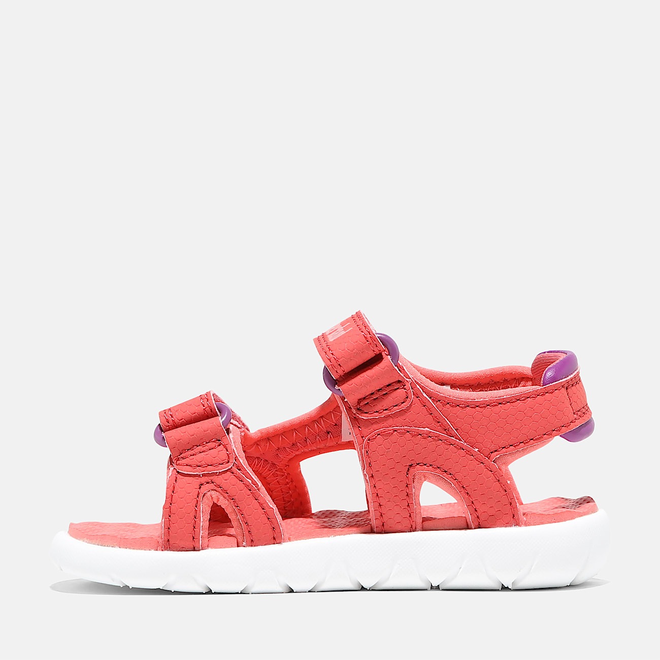 Timberland pour fille. TB0A2D3C8011 Sandales à talon en cuir rose Perkins Row (23), Plat, Velcro, Casuel, mode enfantine 2