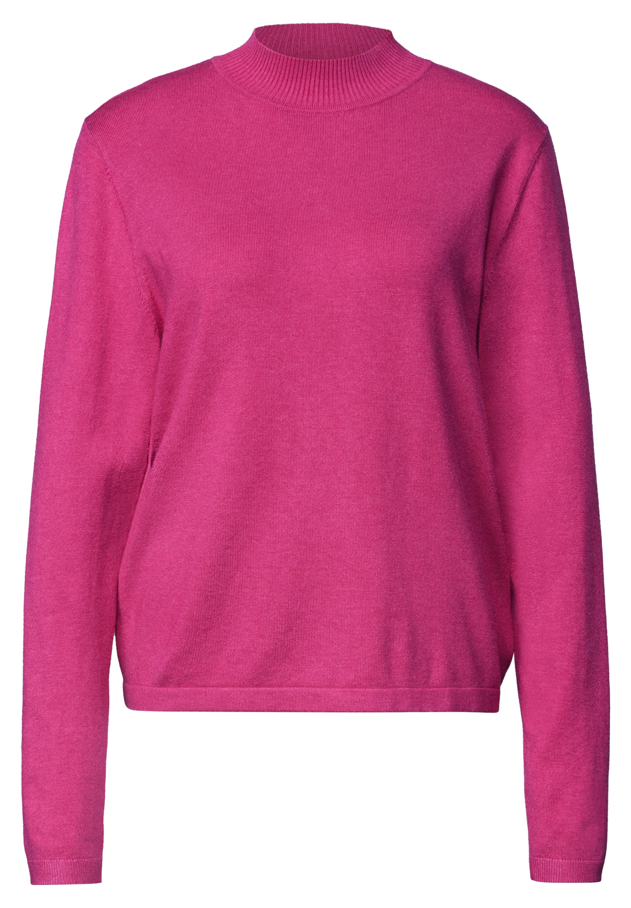 STREET ONE STUDIO Stehkragenpullover aus softem Materialmix