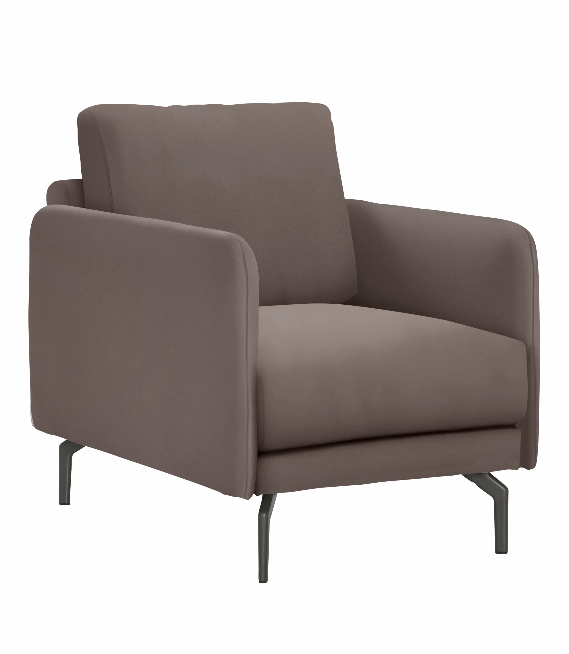 hülsta sofa Sessel »hs.450«, Armlehne sehr schmal, Breite 70 cm, Alugussfuß Umbragrau