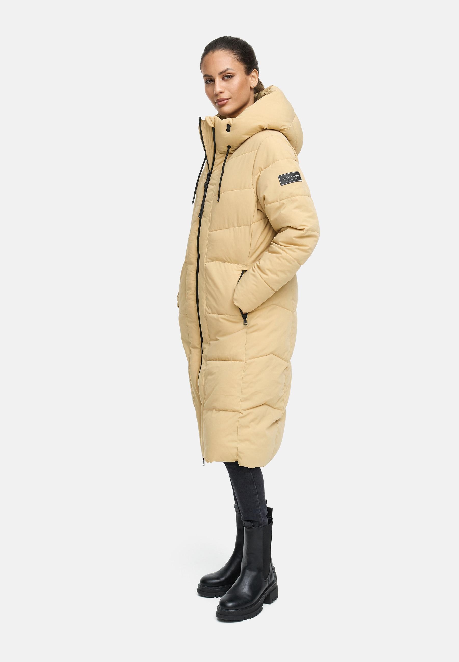 Navahoo Steppmantel »Schokokuss XIV«, Warmer Damen gesteppter Wintermantel mit Kapuze