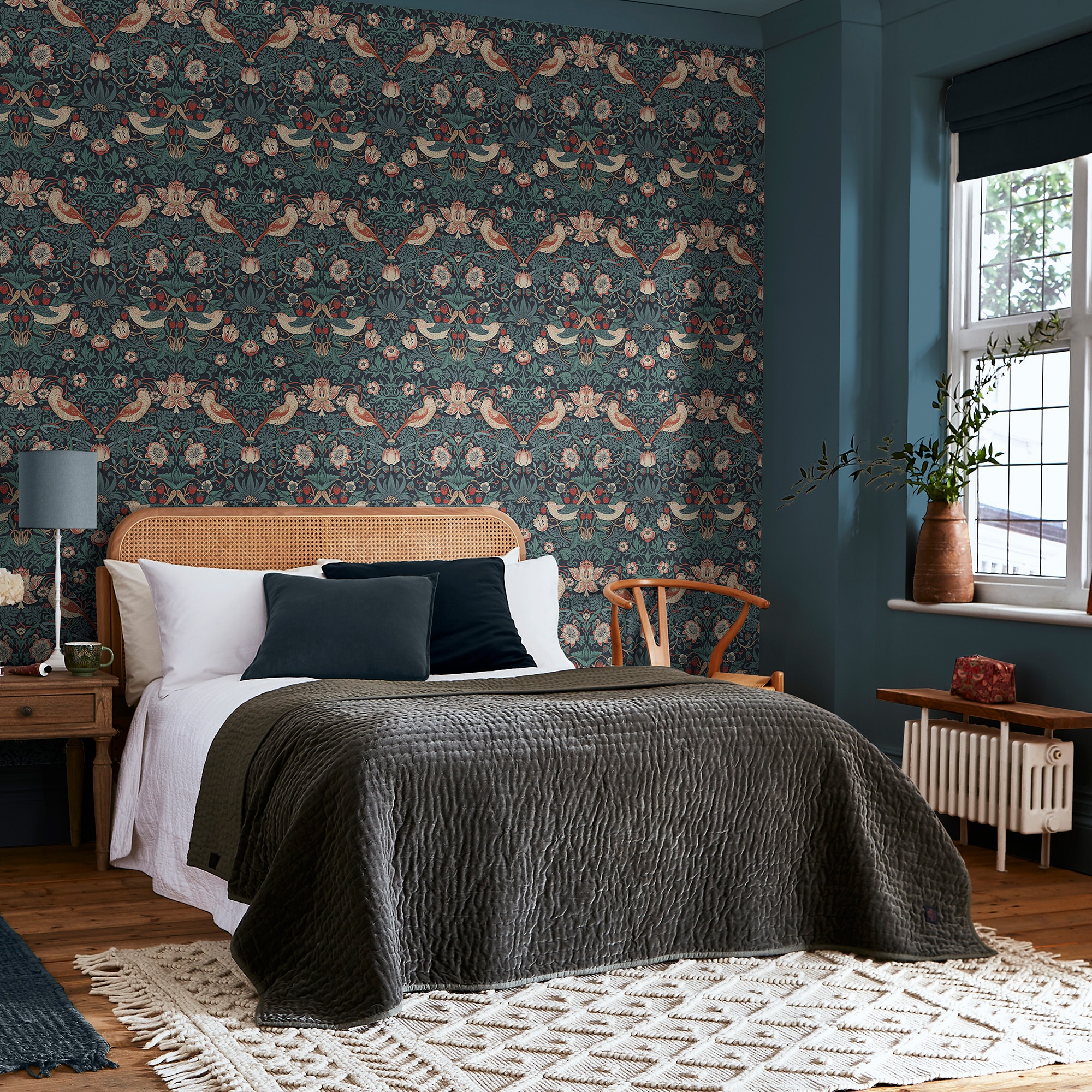 WILLIAM MORRIS AT HOME Vliestapete "Strawberry Thief" Retro texturiert Design Tapeten