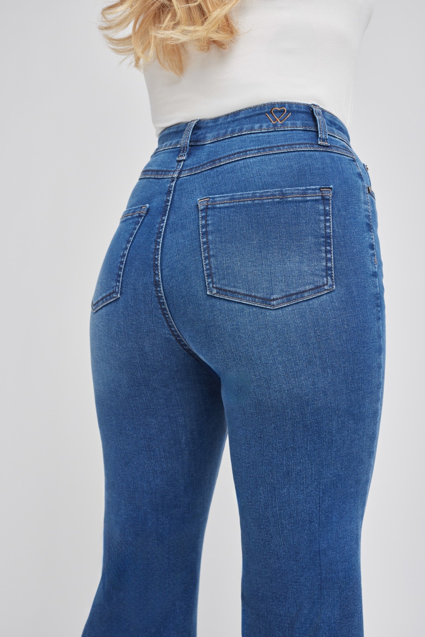 wonderjeans Straight-Jeans "High Waist Straigth" mit Stretch