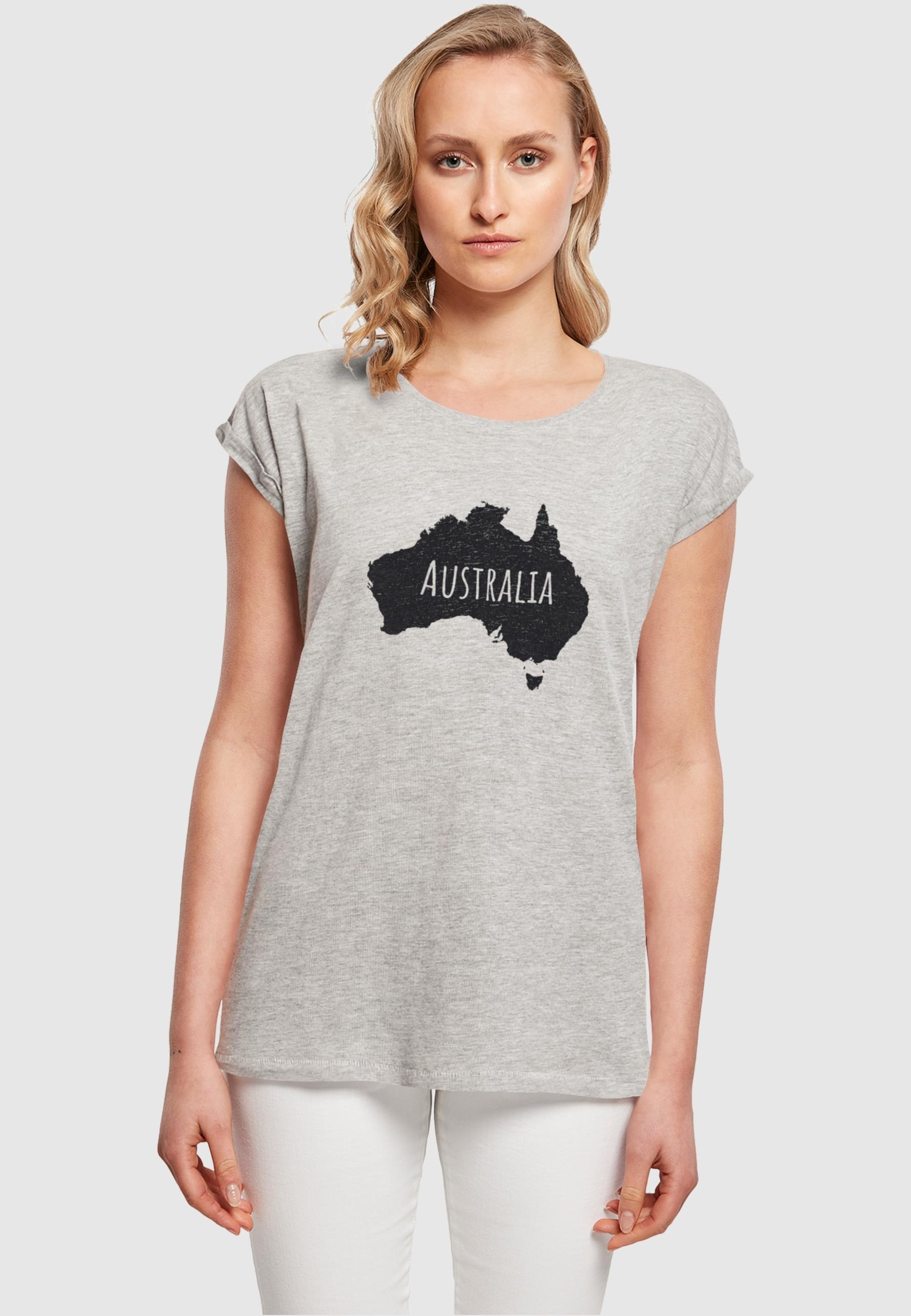 Merchcode T-Shirt »Merchcode Damen Ladies Australia Extended Shoulder Tee«, (1 tlg.)
