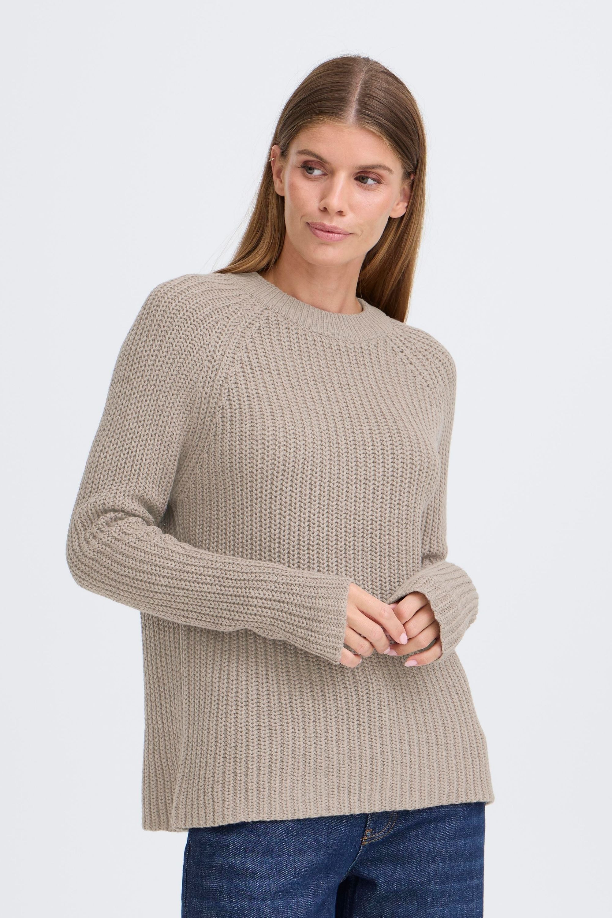 OXMO Strickfleece-Pullover »Strickpullover OXKanna«