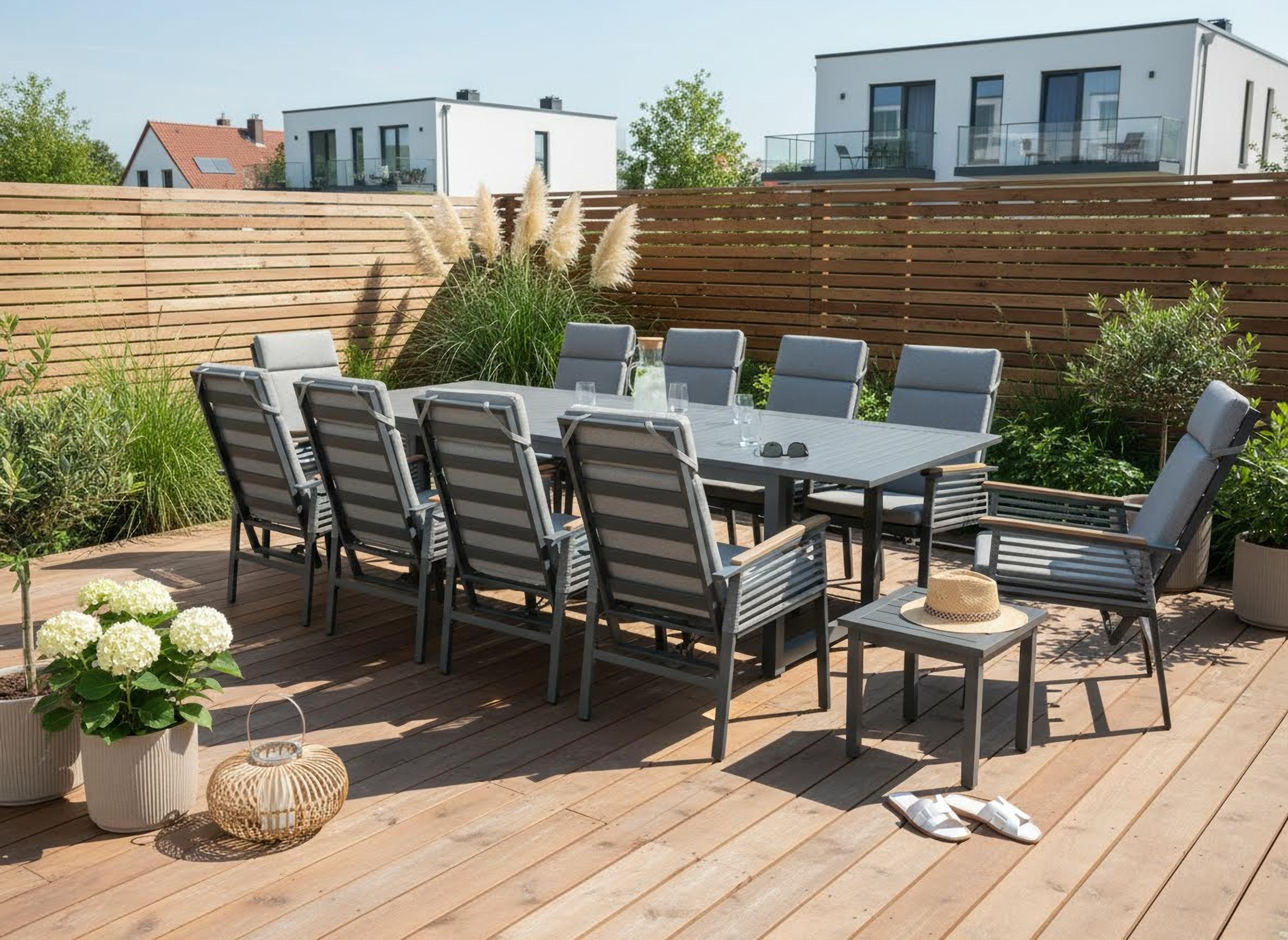 KONIFERA Garten-Essgruppe "Edessa Komfort" Set, 10x Sessel, 10x Auflagen, 1 günstig online kaufen