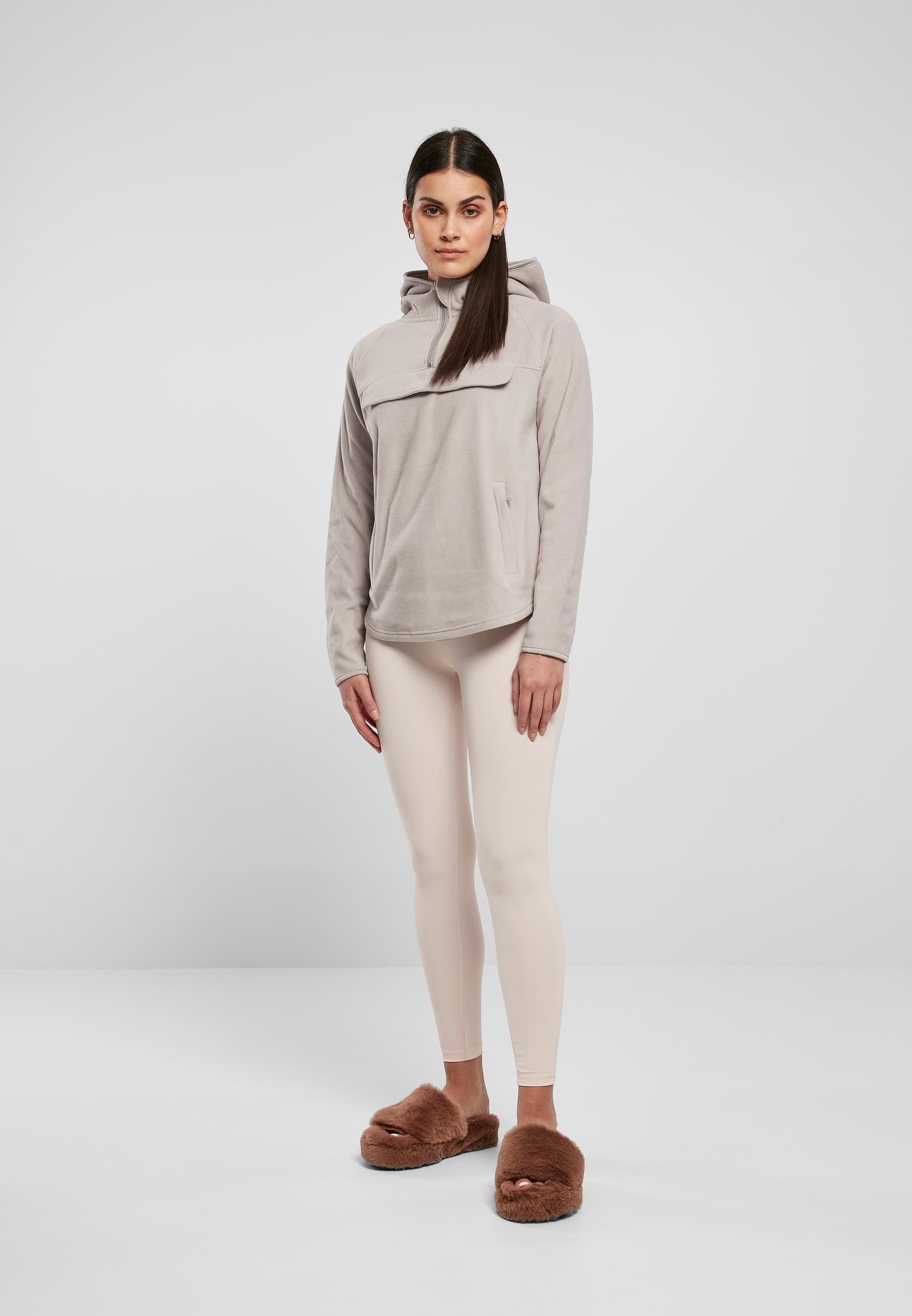 URBAN CLASSICS Kapuzenpullover »Urban Classics Damen Ladies Polar Fleece Pull Over Hoody«, (1 tlg.)