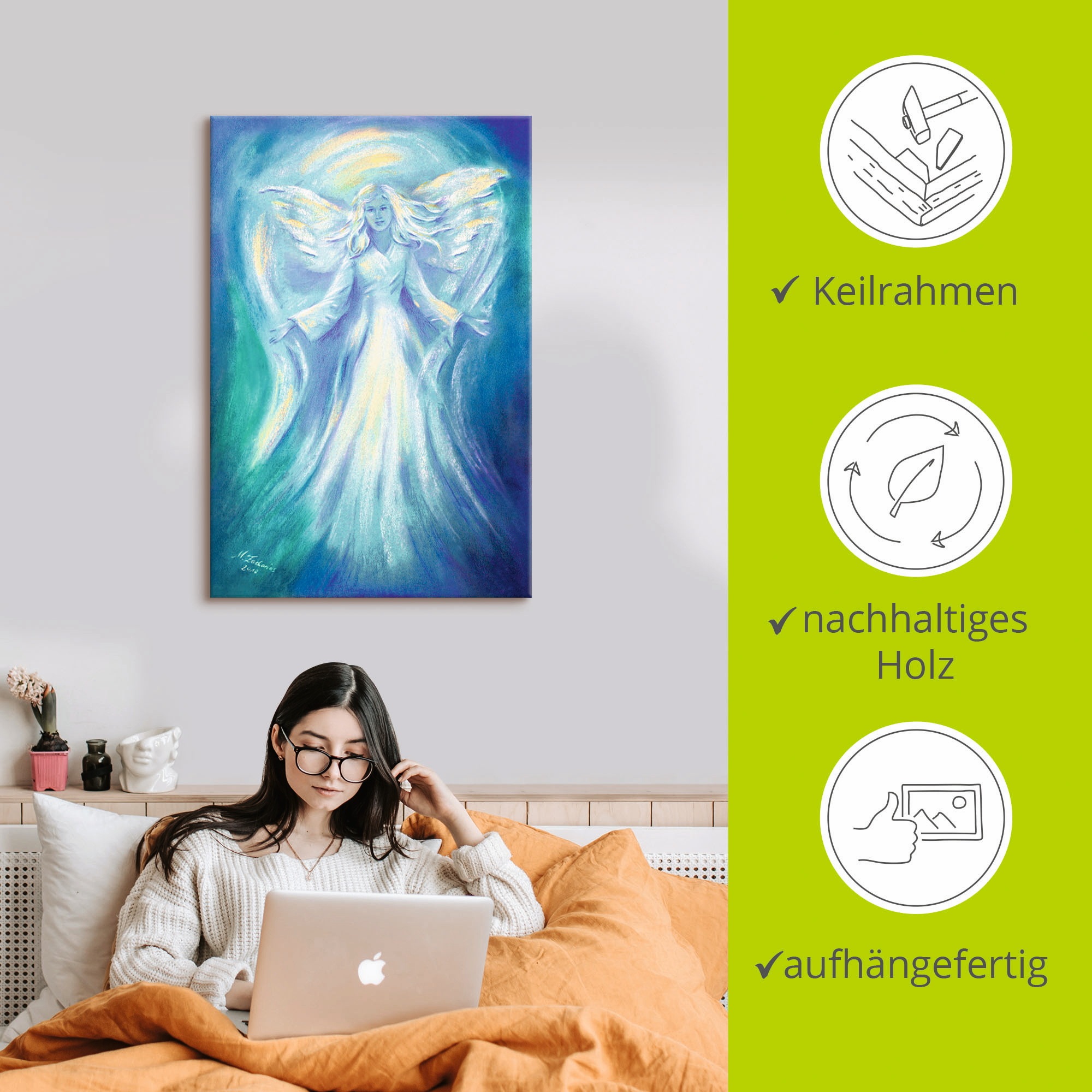 Artland Wandbild »Engel der Liebe«, Religion, (1 St.), als Leinwandbild, Poster, Wandaufkleber in verschied. Größen