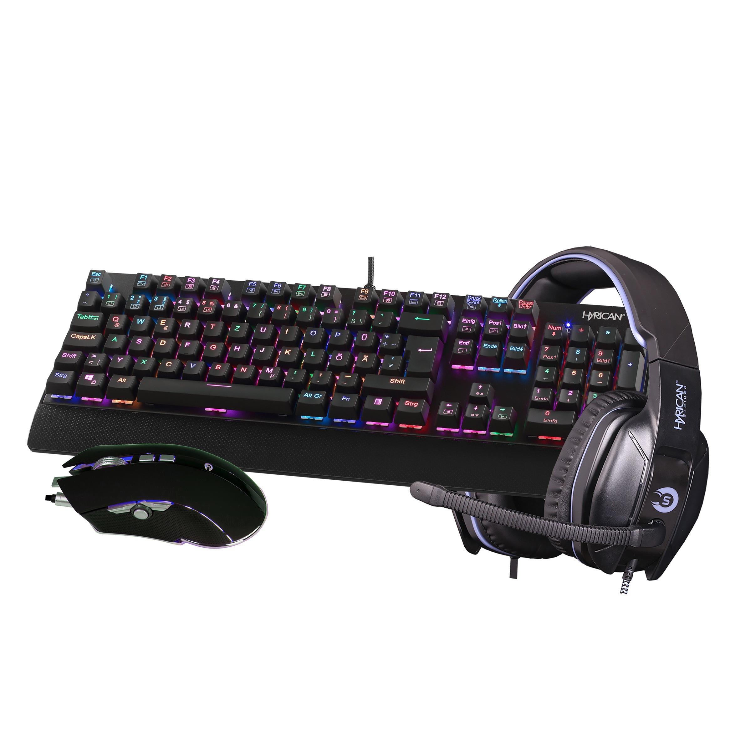 Hyrican Striker Gaming Spar Set Rgb Maus Tastatur Headset Mk31 Gm0108 Sa 927 Baur