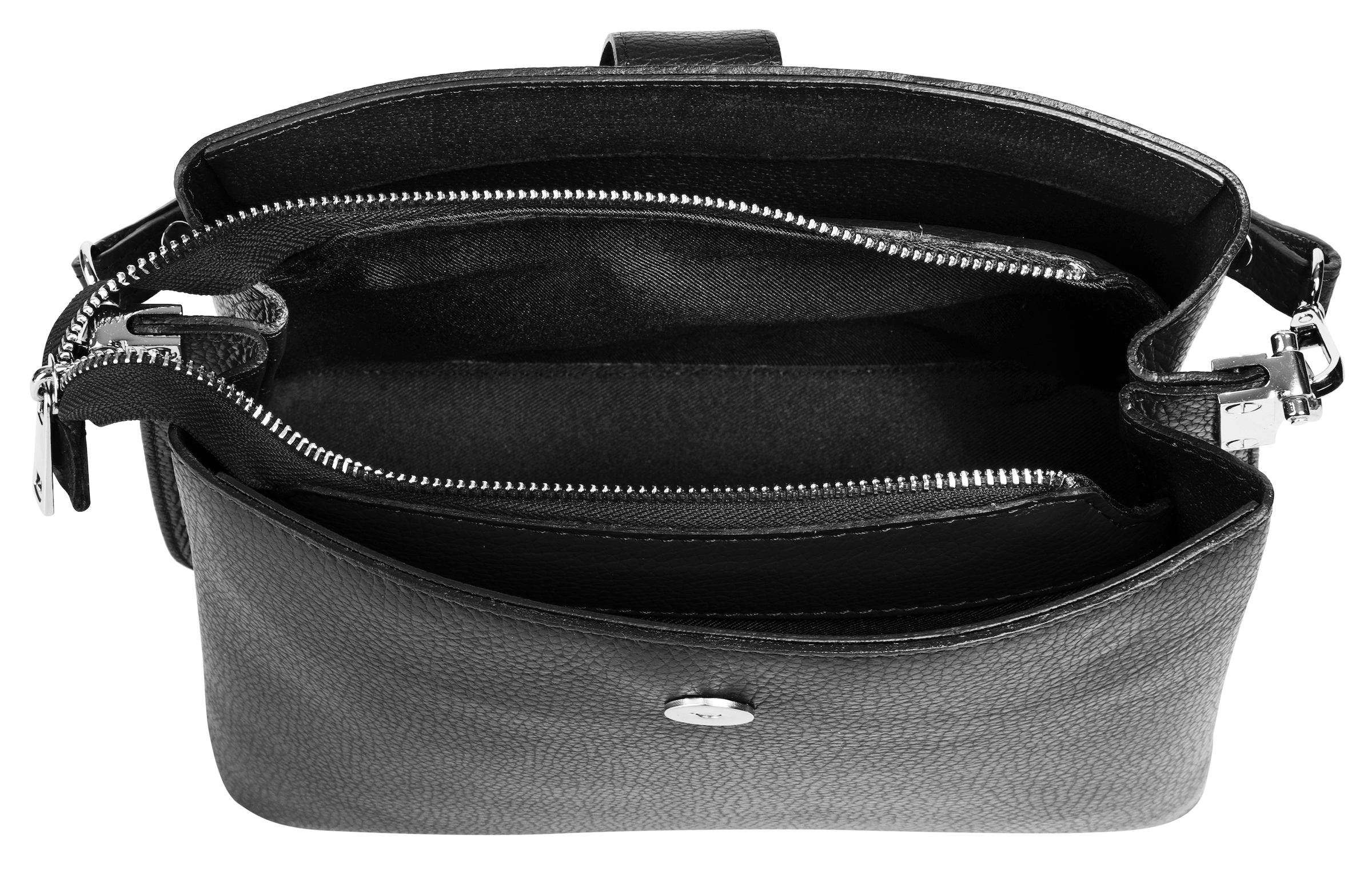 Cluty Henkeltasche, echt Leder, Made in Italy