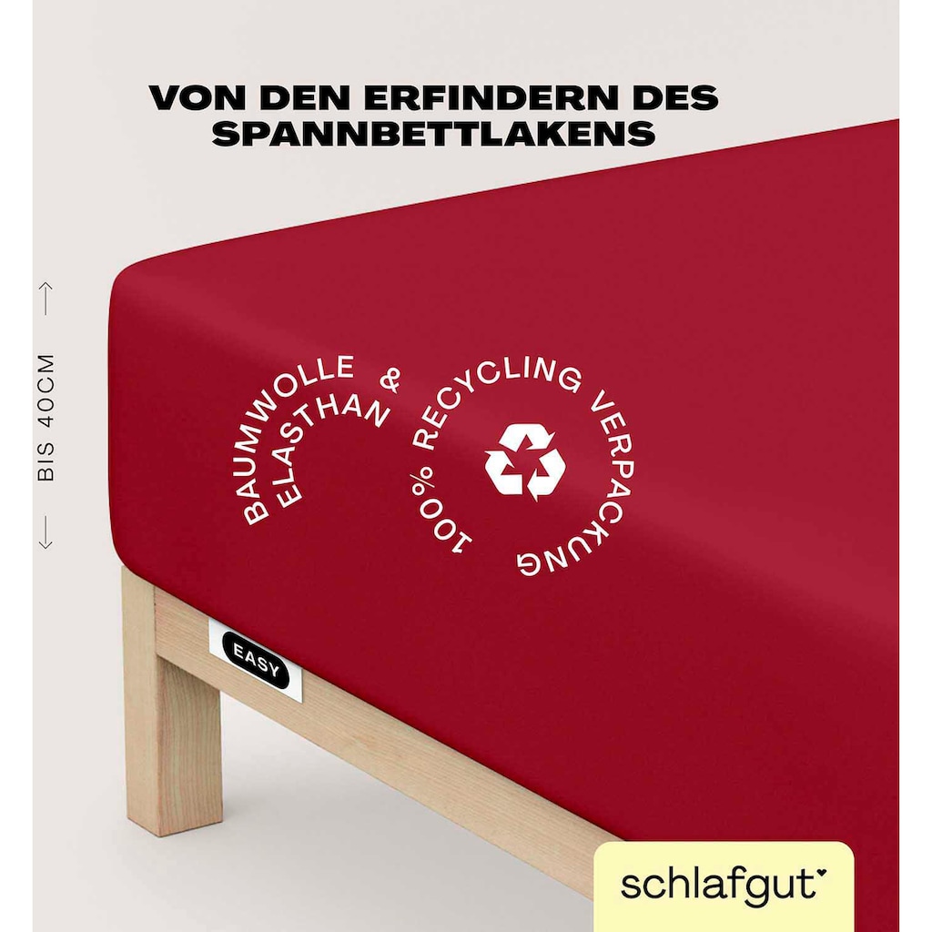 Schlafgut Spannbettlaken »EASY Jersey Elasthan Boxspring«