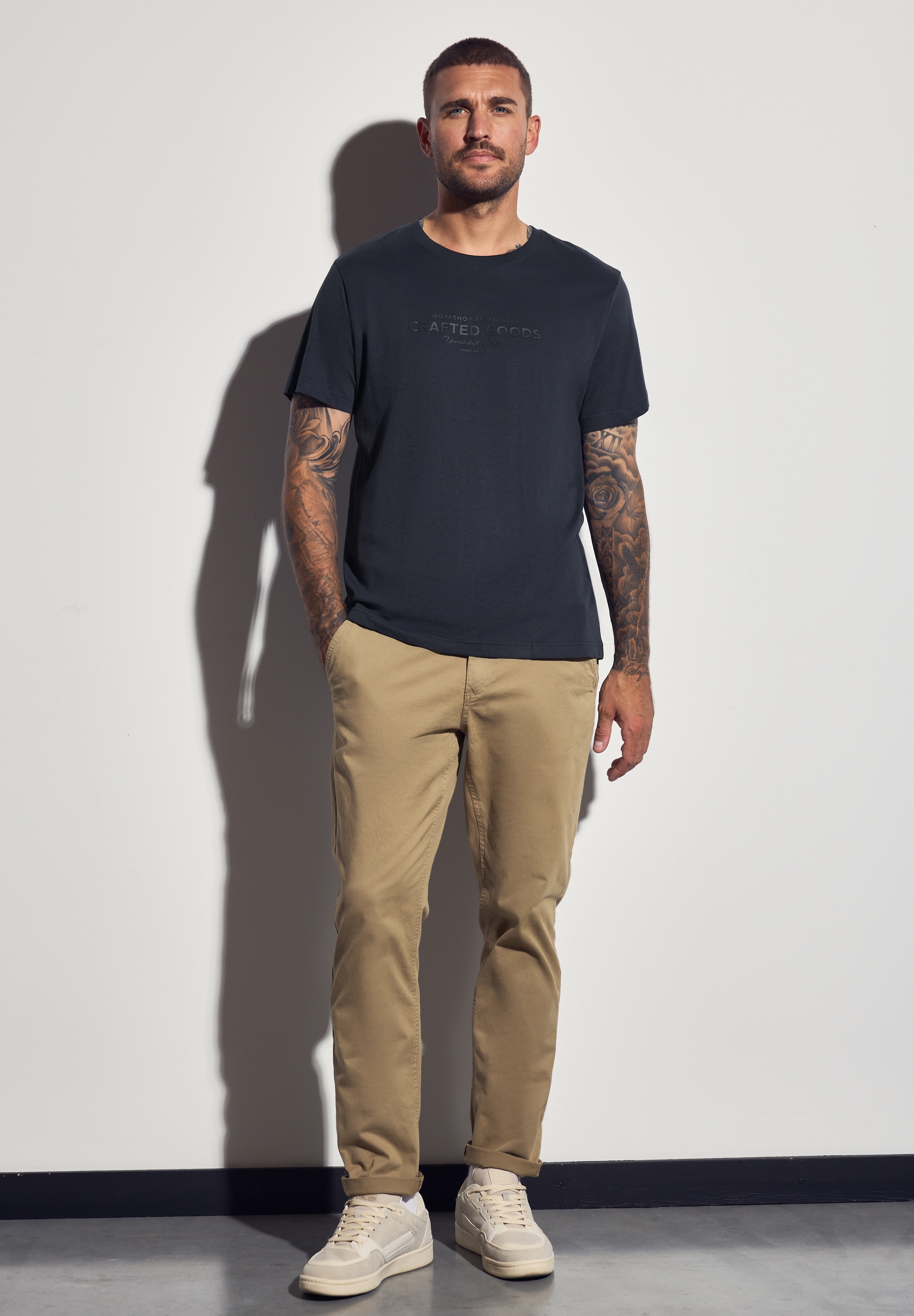 STREET ONE MEN T-Shirt, aus reiner Baumwolle