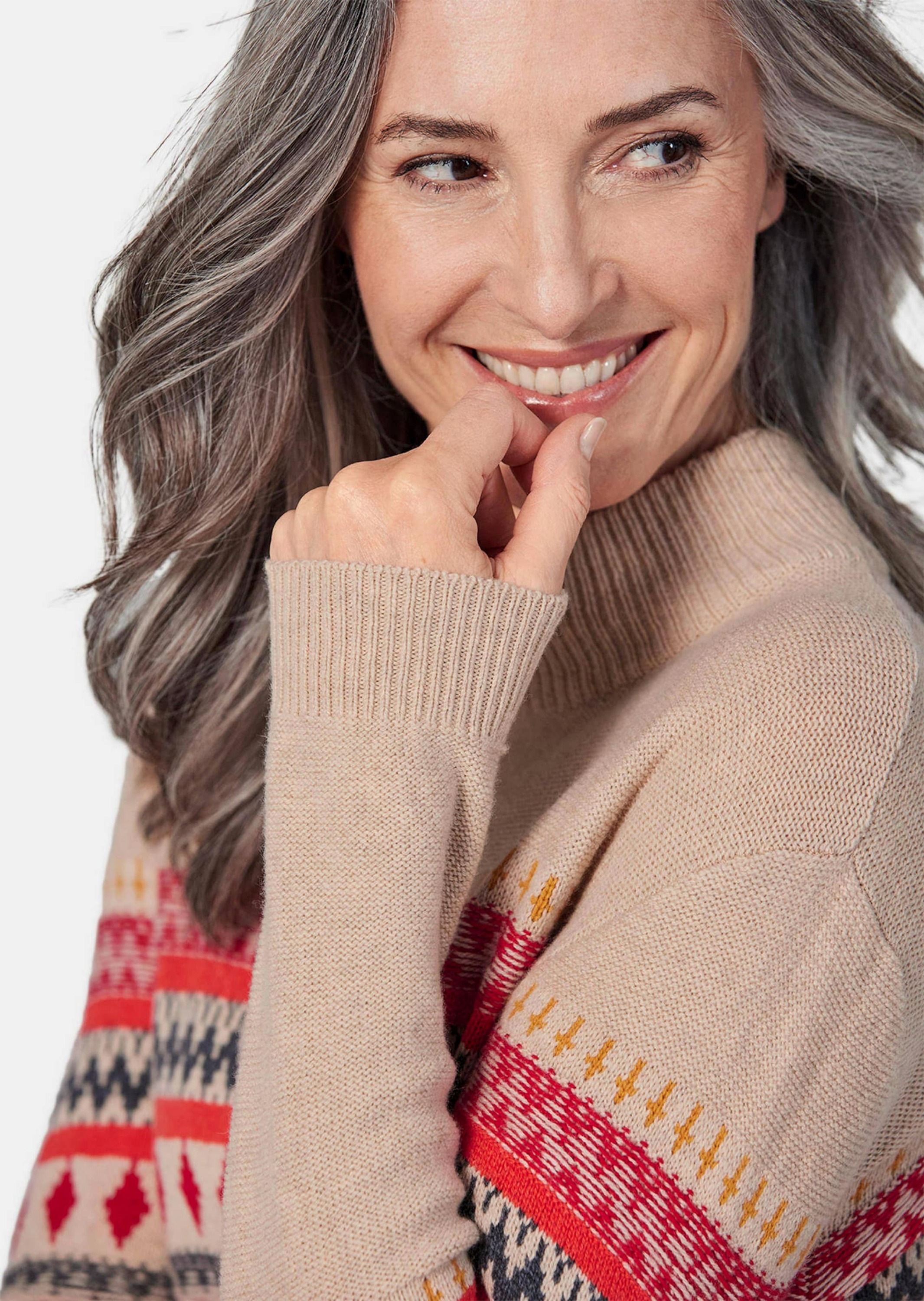 GOLDNER Rundhalspullover »Kurzgröße Strickpullover mit Rollkragen«