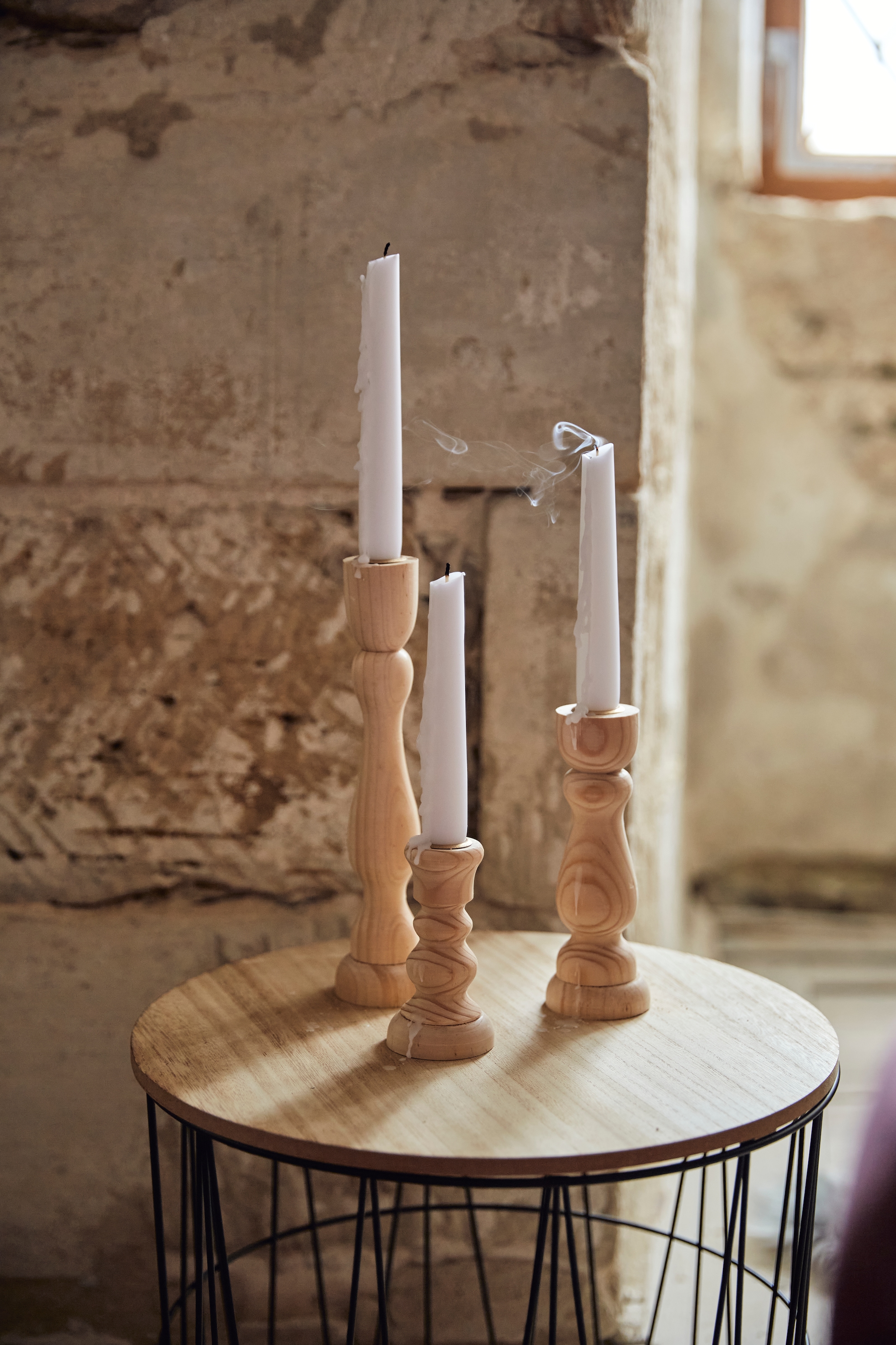 Schneider Kerzenhalter »Ricco«, (Set, 3 St.), aus Holz, Höhe ca. 11 cm + 17  cm + 25 cm kaufen | BAUR