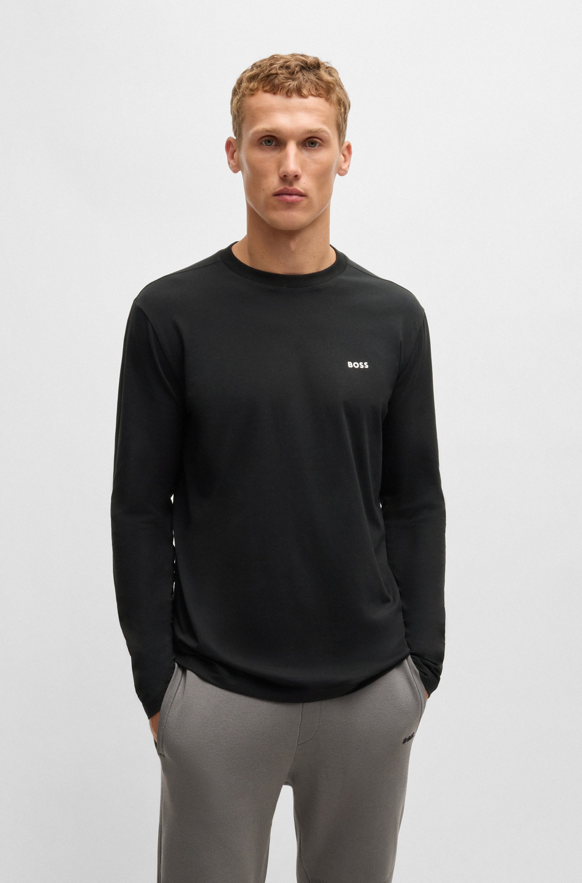 BOSS GREEN "Tee Long" mit Rundhalsausschnitt günstig online kaufen