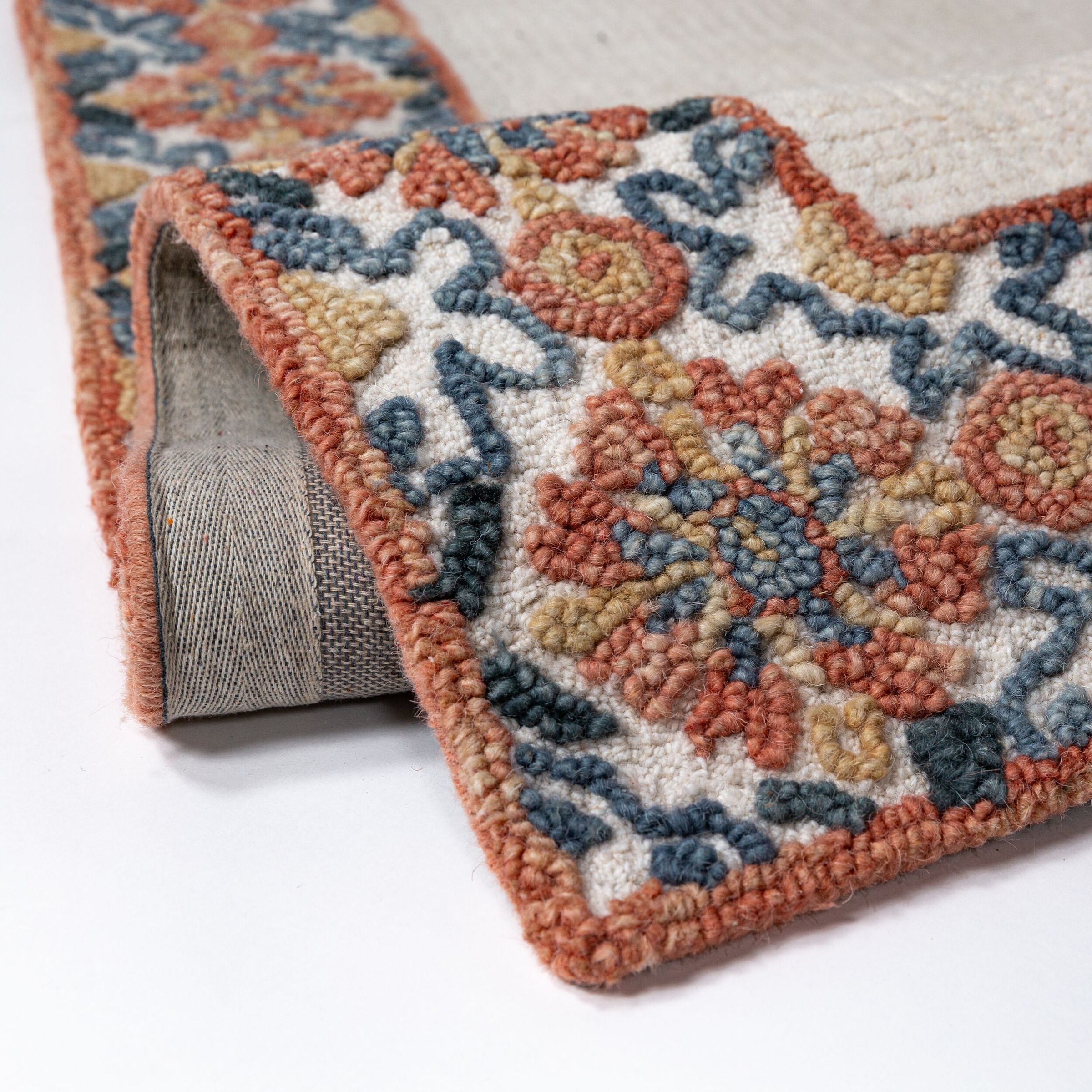 FLAIR RUGS Teppich »MYLA FLORAL FRAME« rechteckig 8 mm Höhe mit floralem Rahmen