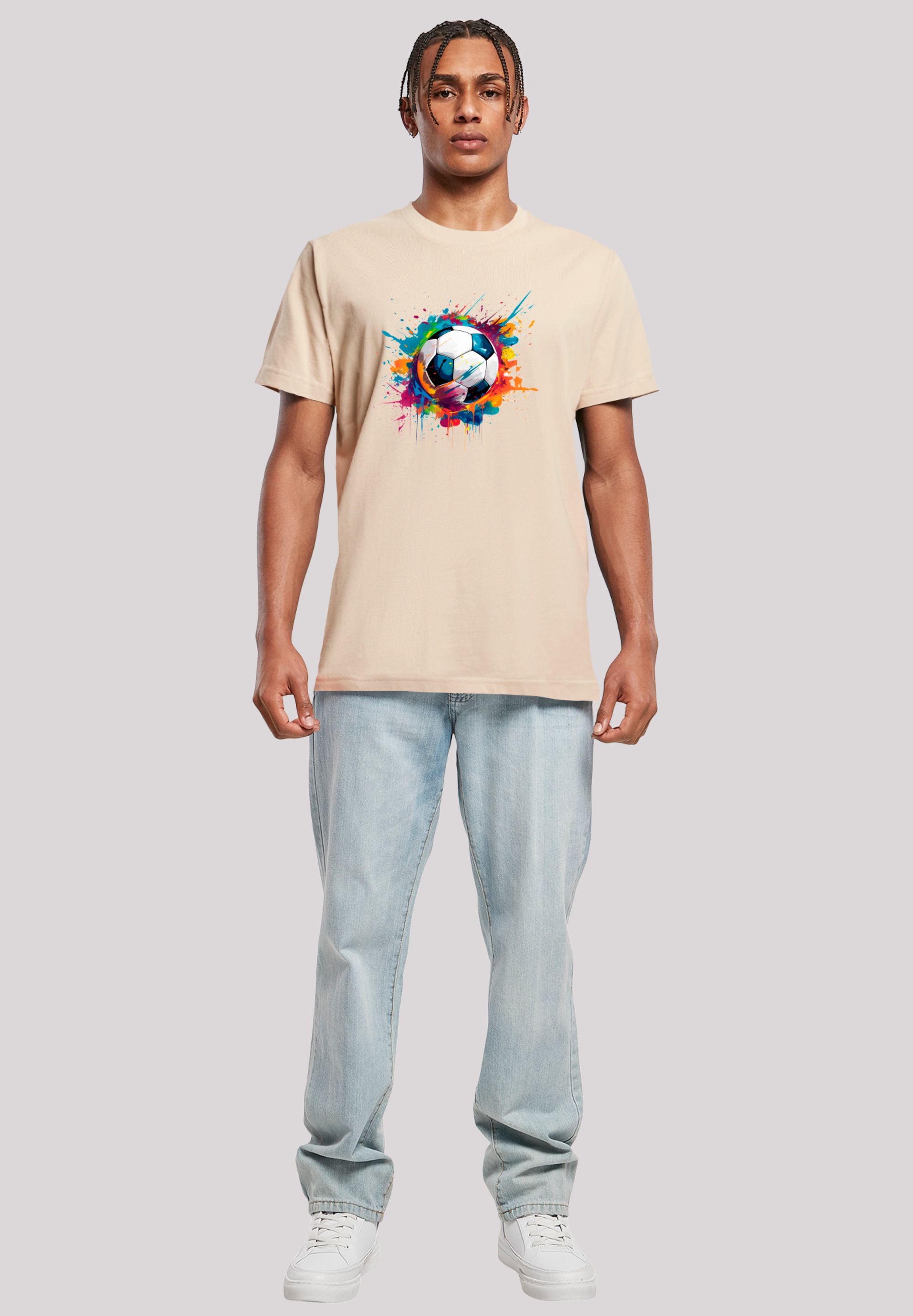 F4NT4STIC T-Shirt »Bunte Fußball Grafik«, Premium Qualität