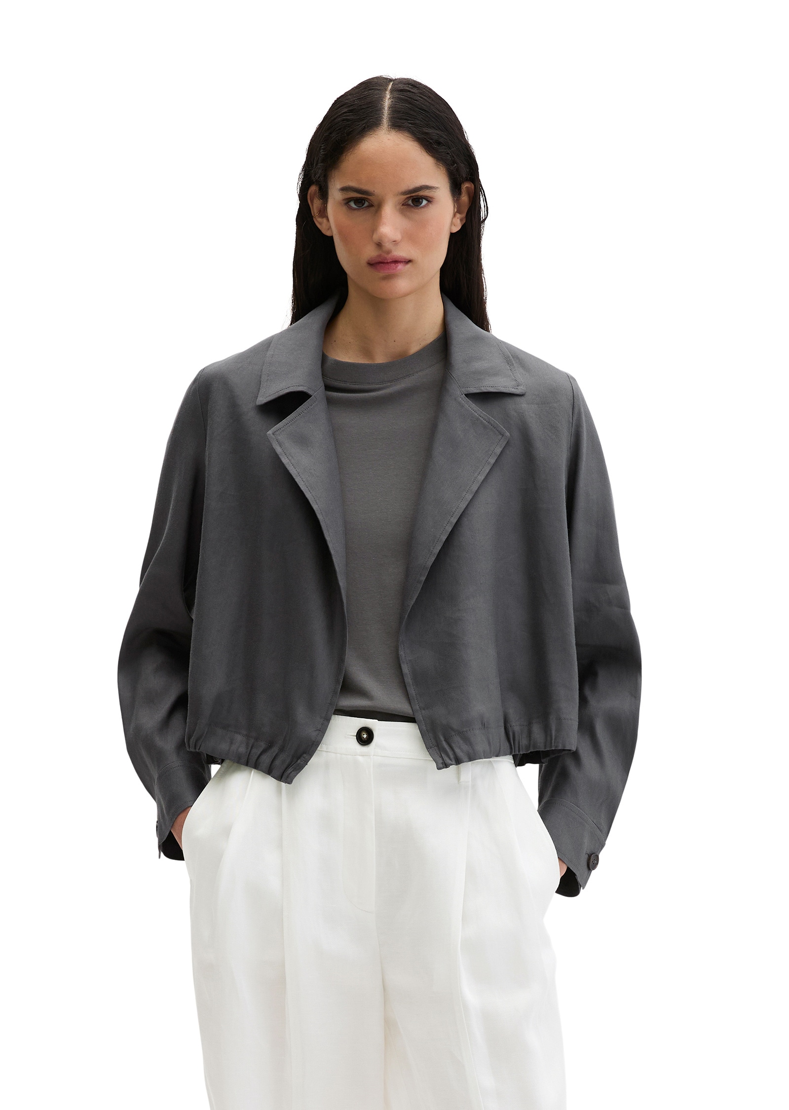 Marc OPolo Kurzjacke "aus Viskose-Leinen-Stretch" ohne Kapuze günstig online kaufen