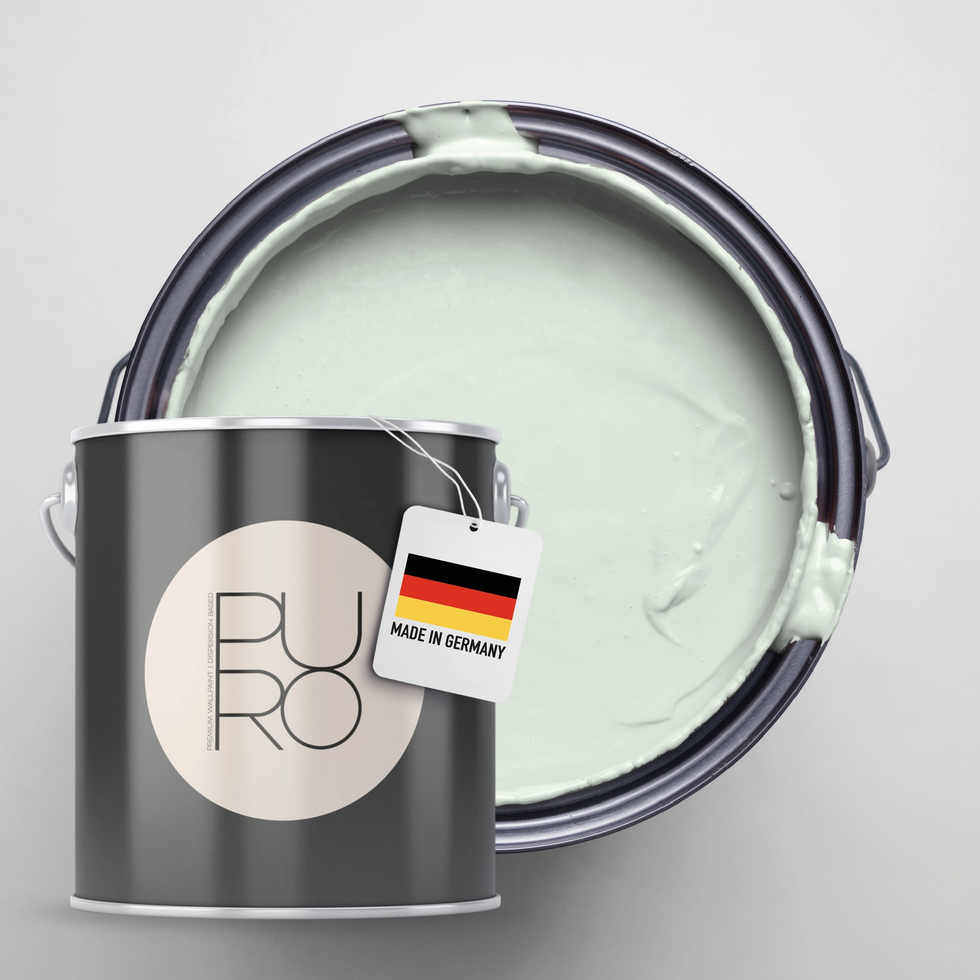 A.S. Création Wandfarbe "Premium Innenwandfarbe PURO Tuchmatt soft green" ideal für Wohnzimmer, Schlafzimmer, Flur und Küche, Farbwelt Grün