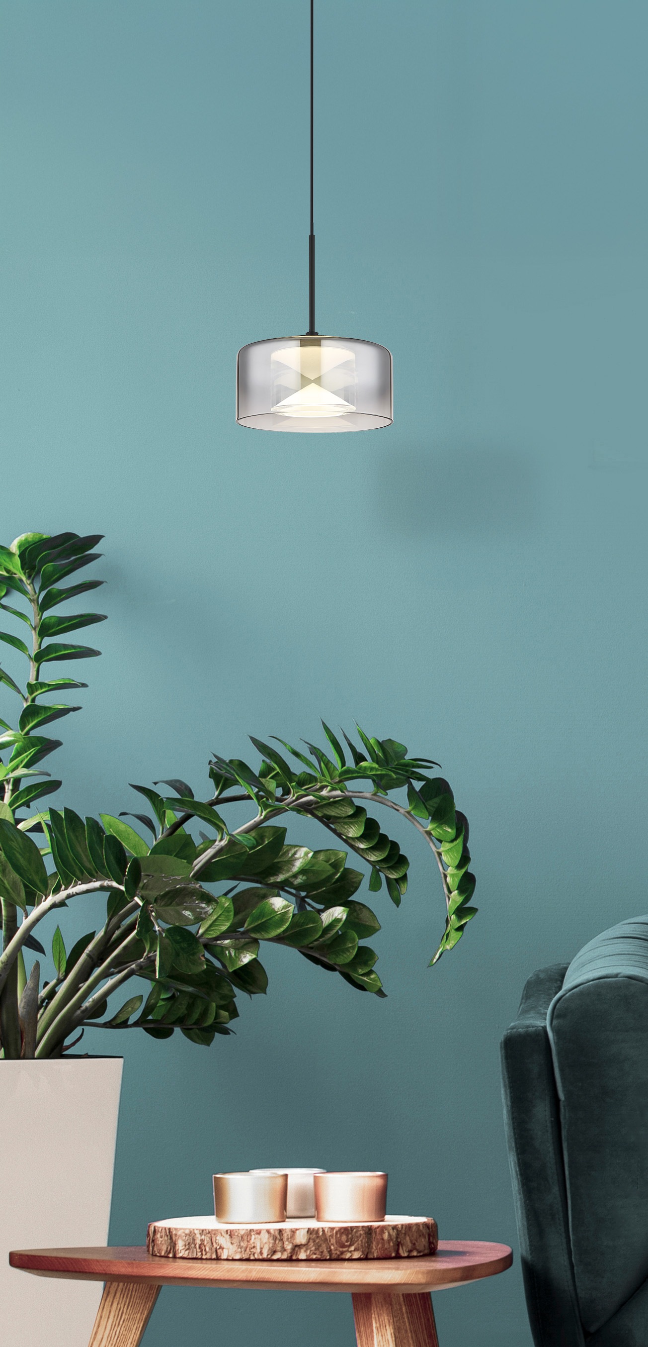 GLOBO LIGHTING Hängeleuchte »BELINDA« LED-Modul 1 Stk. Warmweiß Hängelampe Esszimmer-Leuchte Esstischleuchte Wohnzimmer