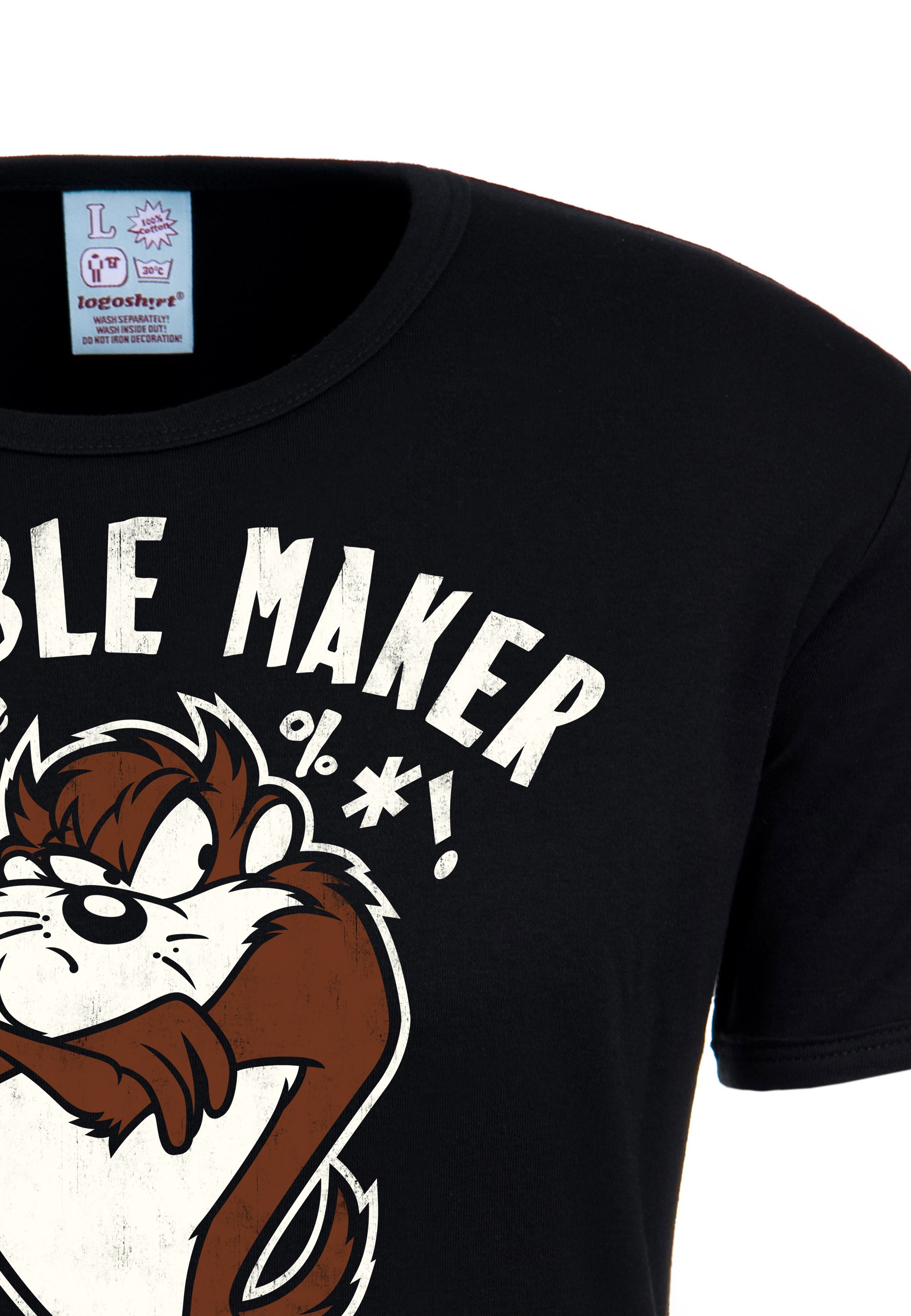 LOGOSHIRT T-Shirt »Looney Tunes - Taz - Trouble Maker«, mit tollem Taz-Print