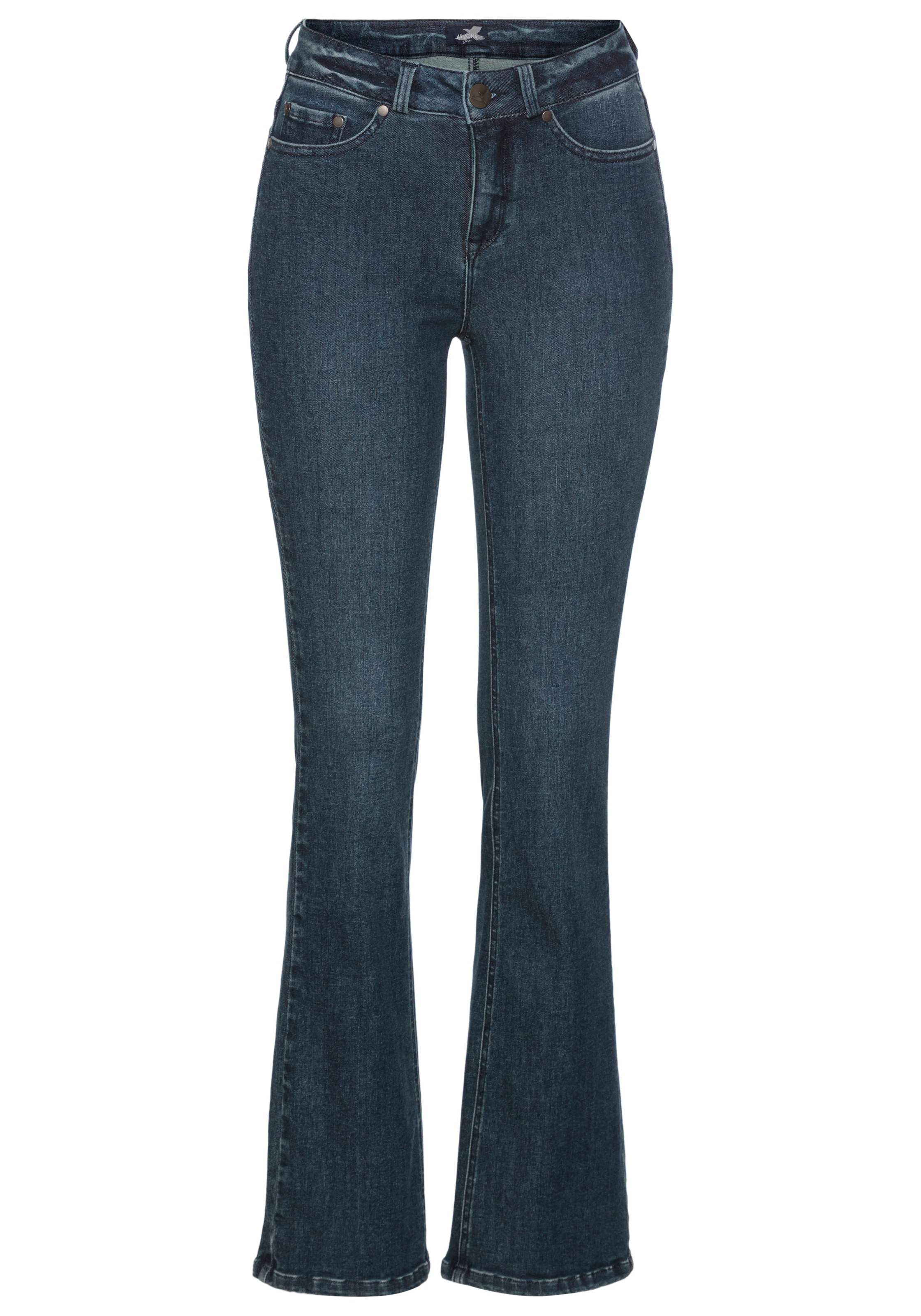 Arizona Bootcut-Jeans »Ultra Soft«, elastische Passform, ausgestellte Beinform, hohe Leibhöhe