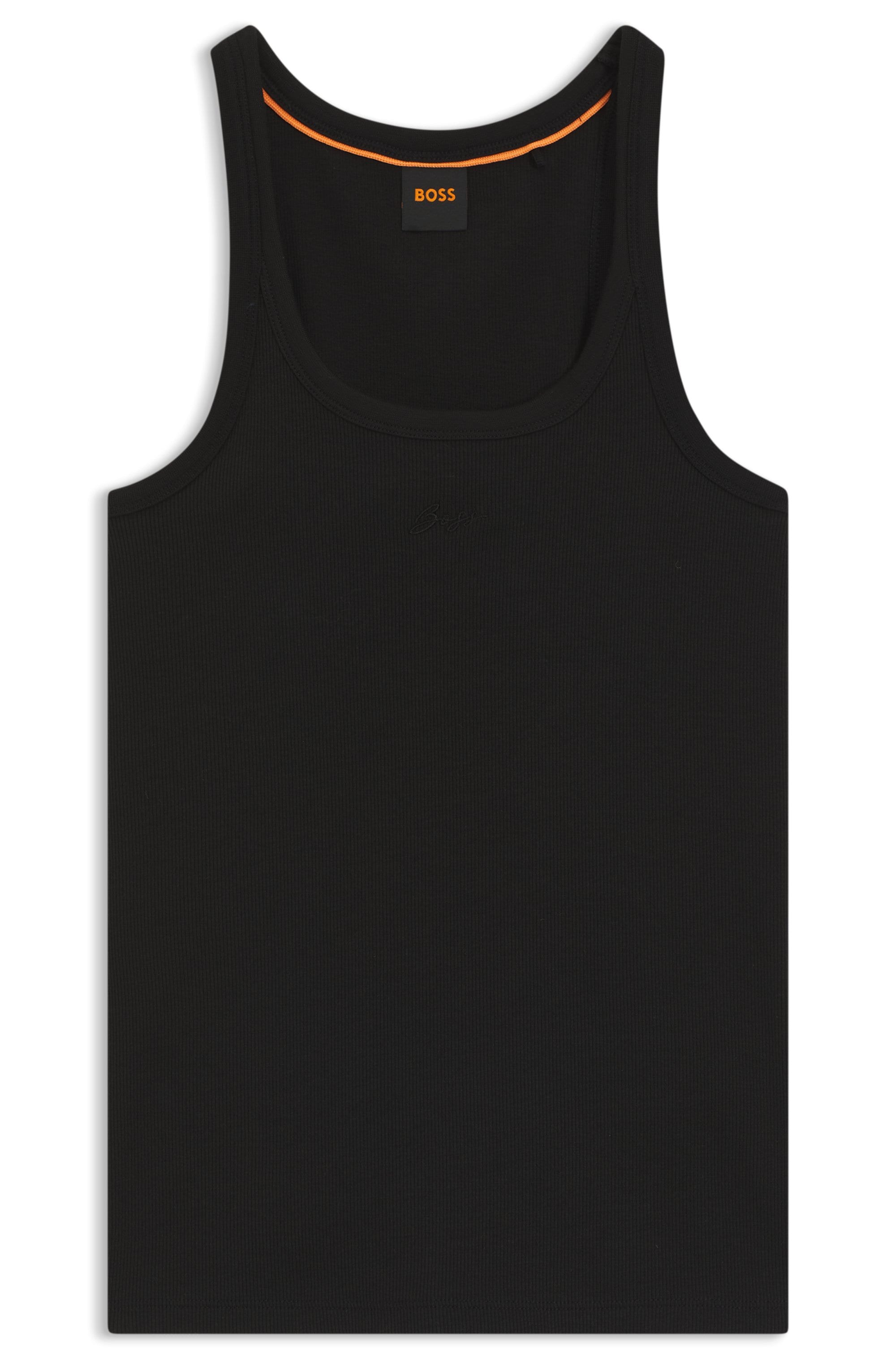 BOSS ORANGE Ripptanktop »Epetite Premium Damenmode« Slim Fit mit Logostickerei