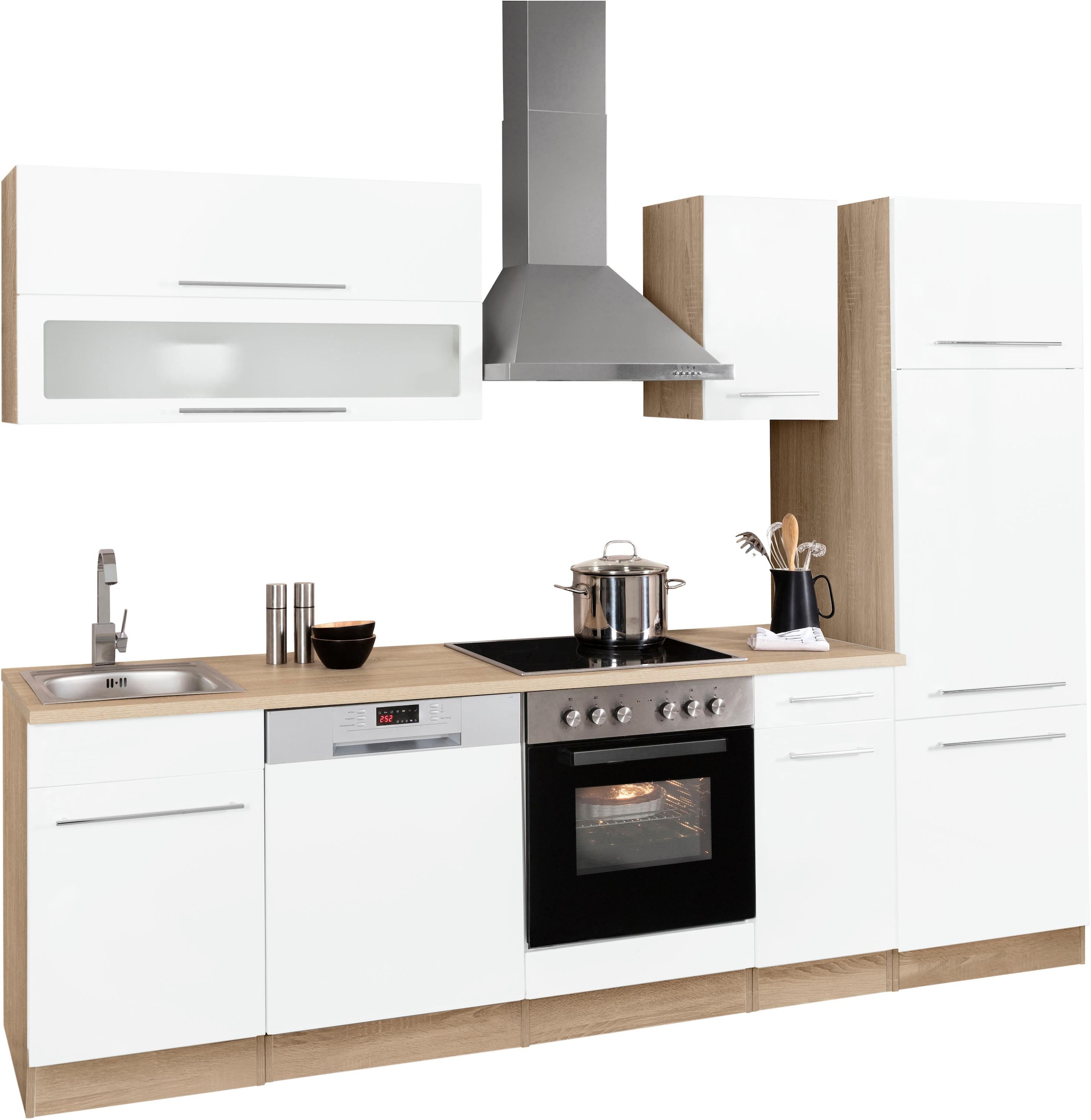 KOCHSTATION Küchenzeile »KS-Eton«, mit E-Geräten, Breite 270 cm