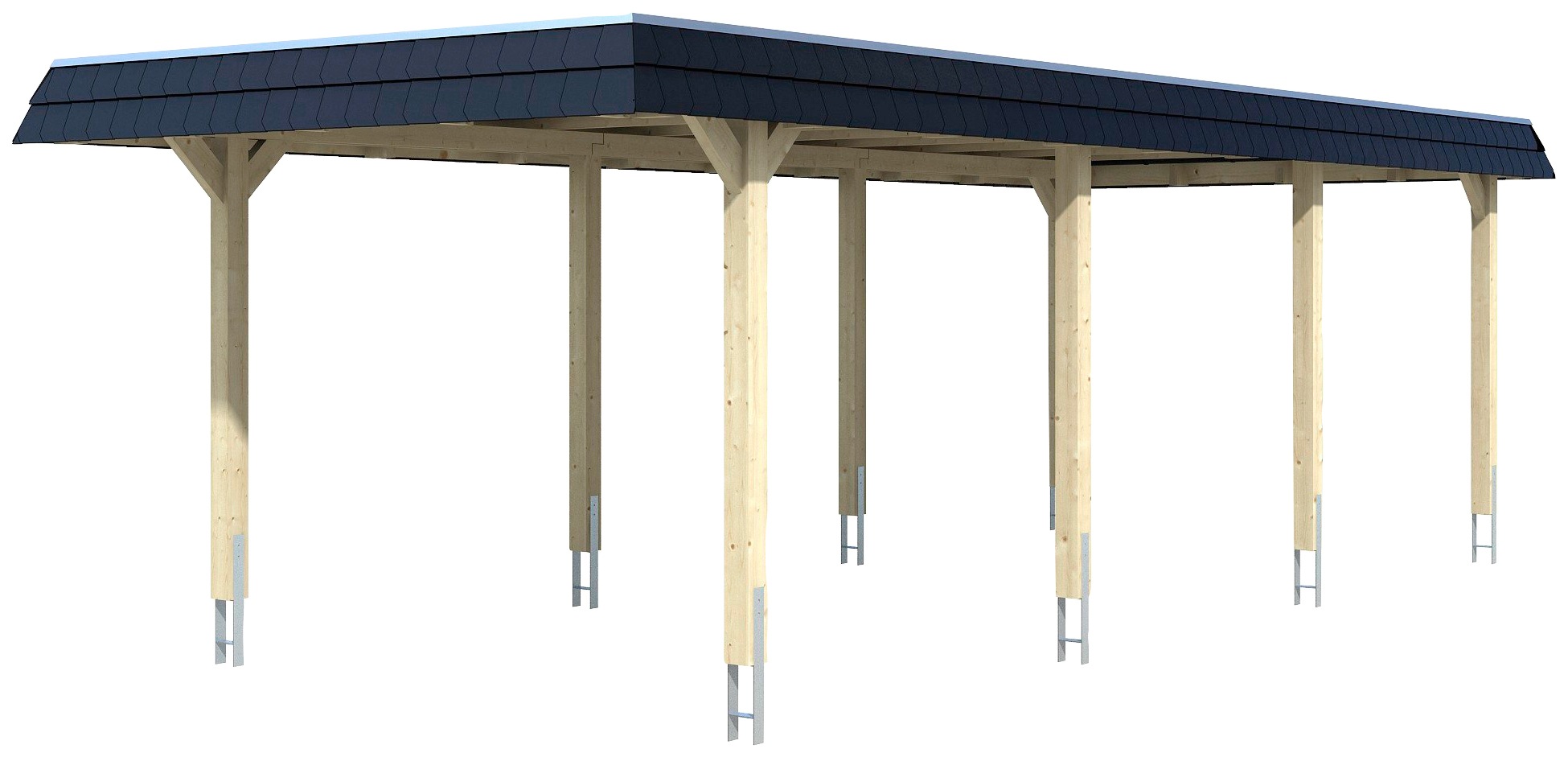 Skanholz Einzelcarport »Wendland«, 291 cm, dunkelgrau