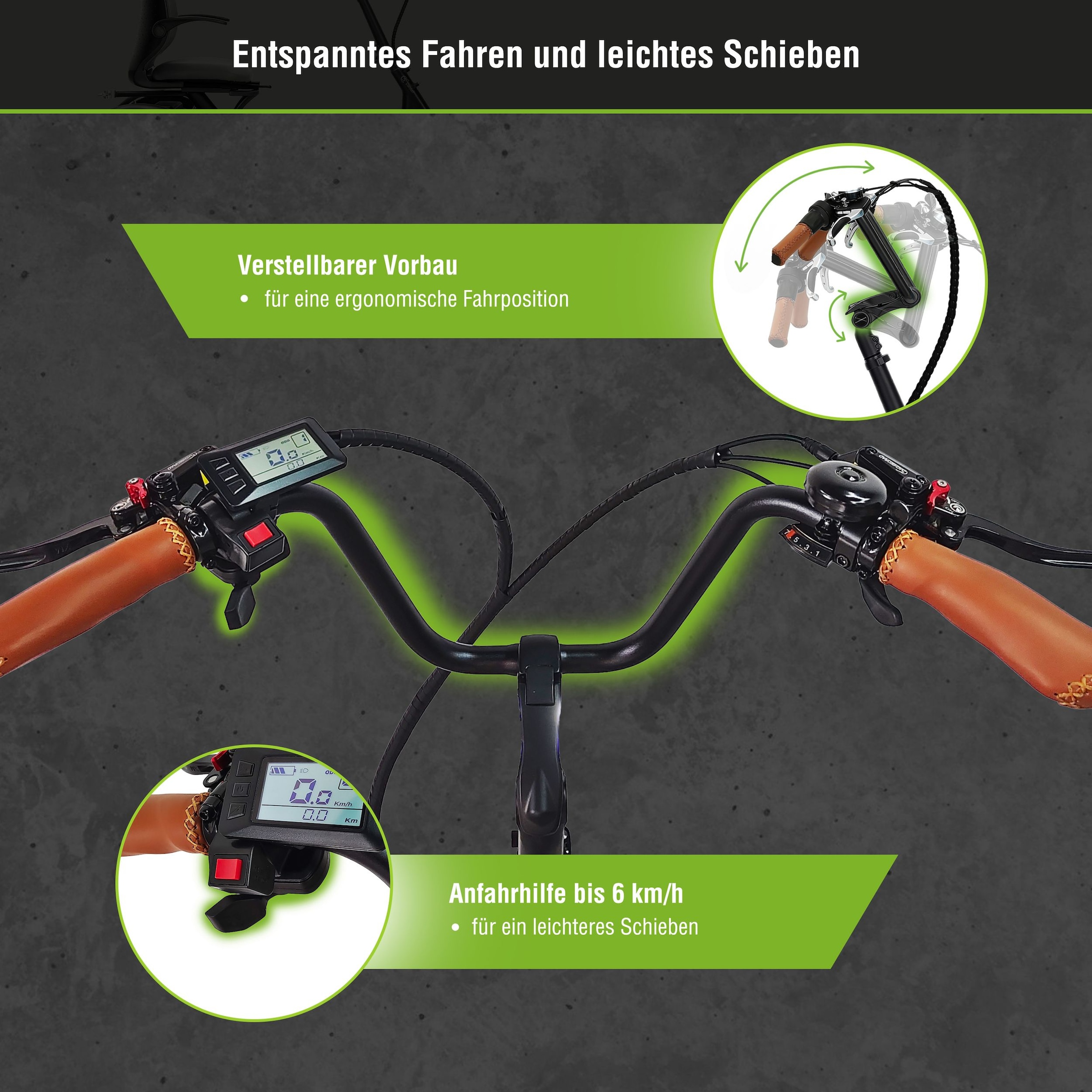 SachsenRad »T6 Comfort faltbar mit Alarmanlage« 7 Gang Shimano Kettenschaltung Heckmotor 250 W