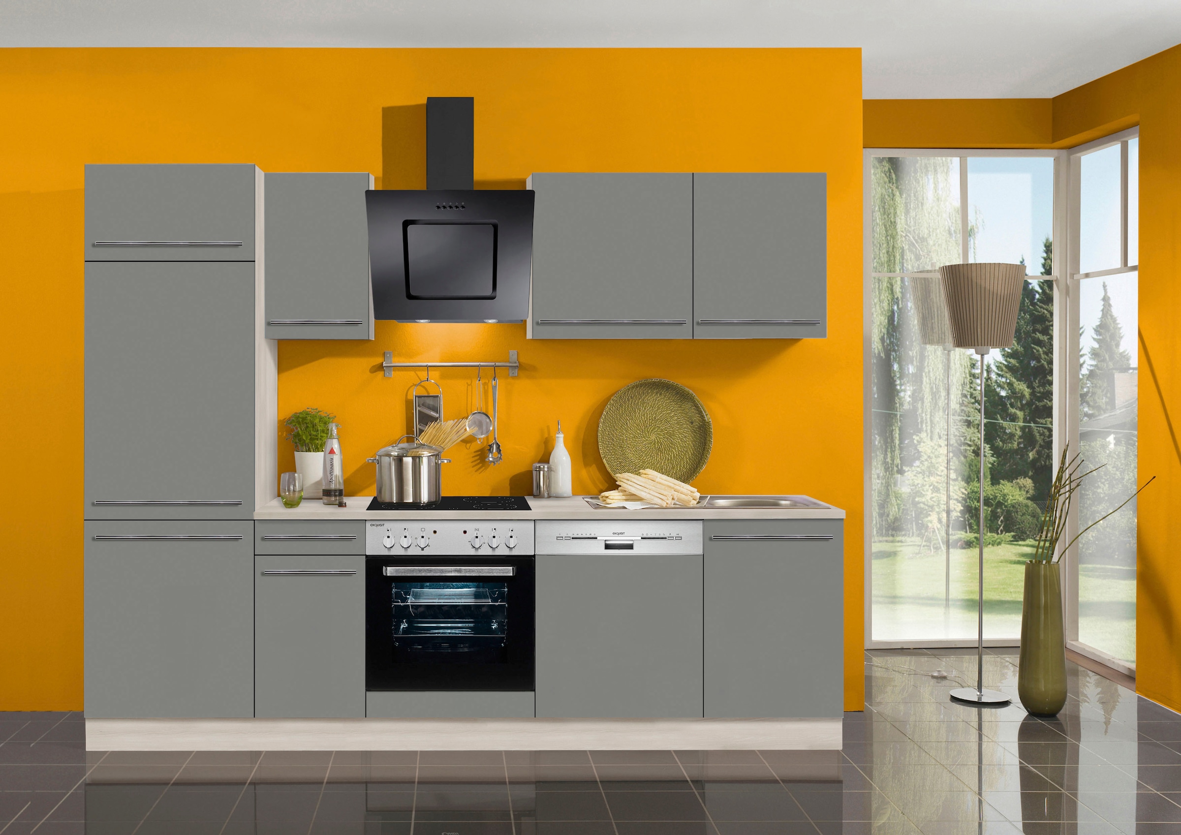 OPTIFIT Küchenzeile Türen mit höhenverstellbare E-Geräten, kaufen cm, »Bern«, Breite 270 gedämpfte Füße, | BAUR