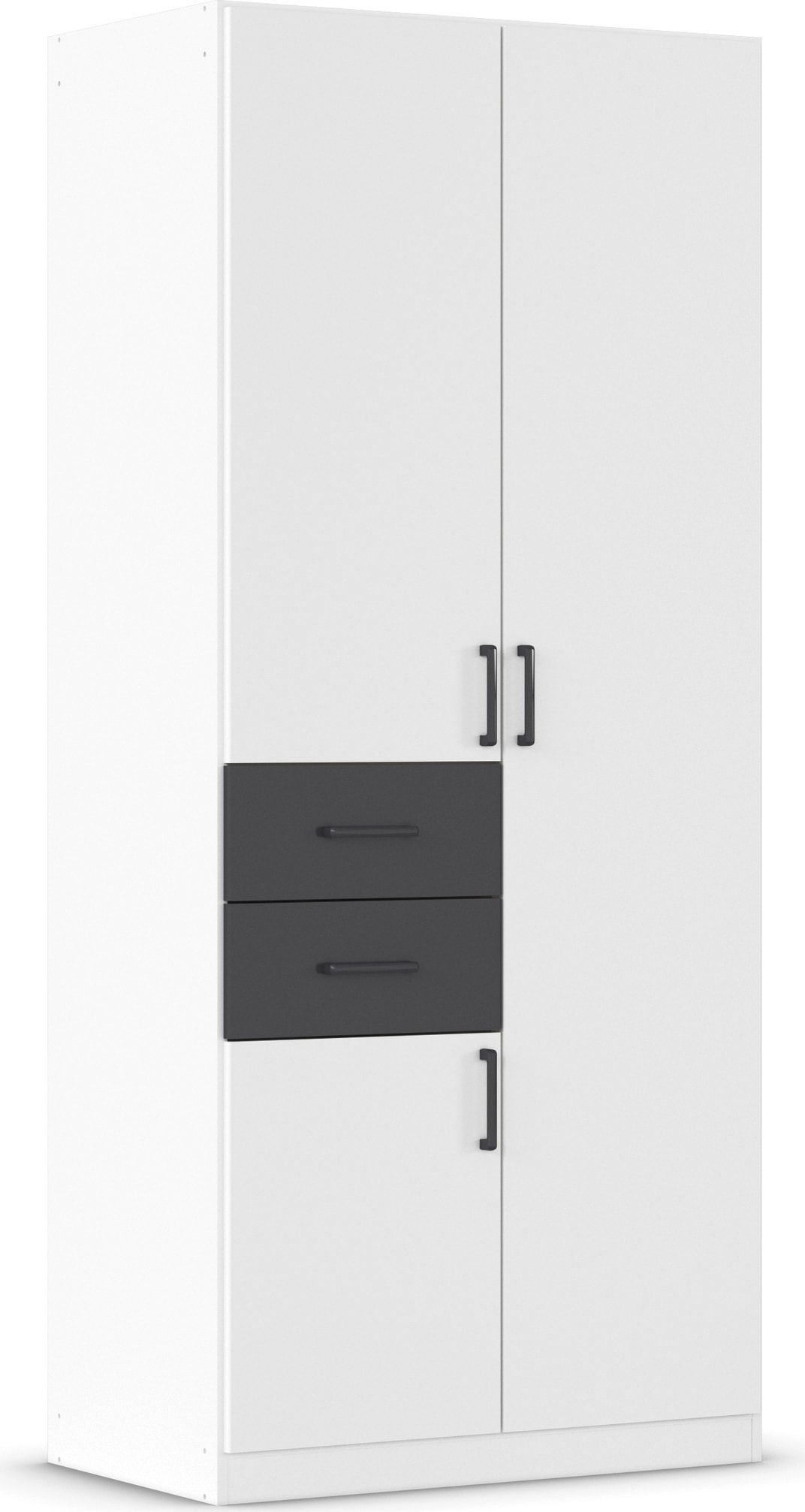 rauch "Kleiderschrank Schrank Garderobe MAIKA mit Dekor-Front" 2 Schubladen, in verschiedenen Breiten, Höhen, Farben, MADE IN GERMANY