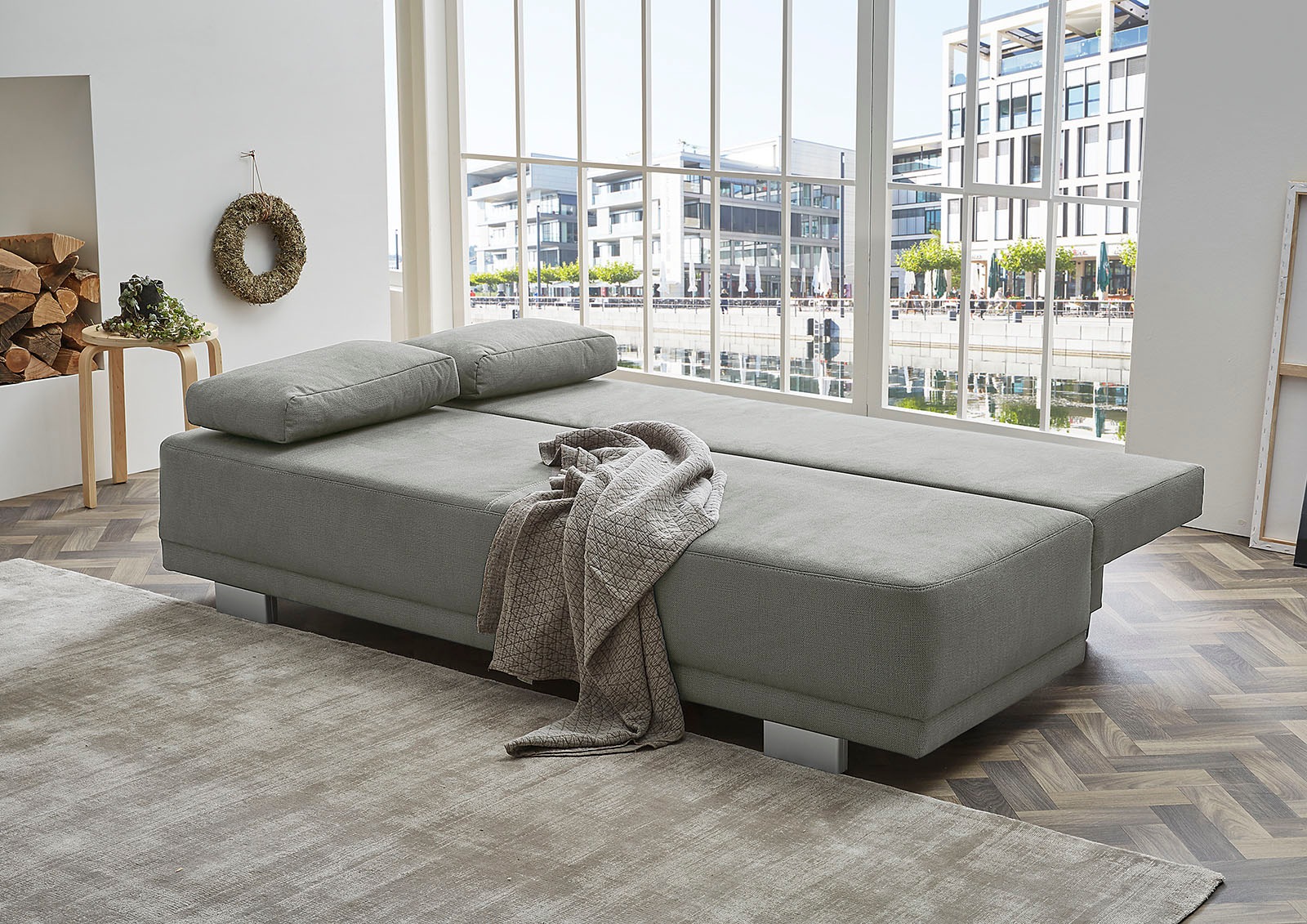 Jockenhöfer Gruppe Schlafsofa "Luzio, B: 196 cm, Liegefl. 125x196 cm" mit Schlaffunktion & Bettkasten