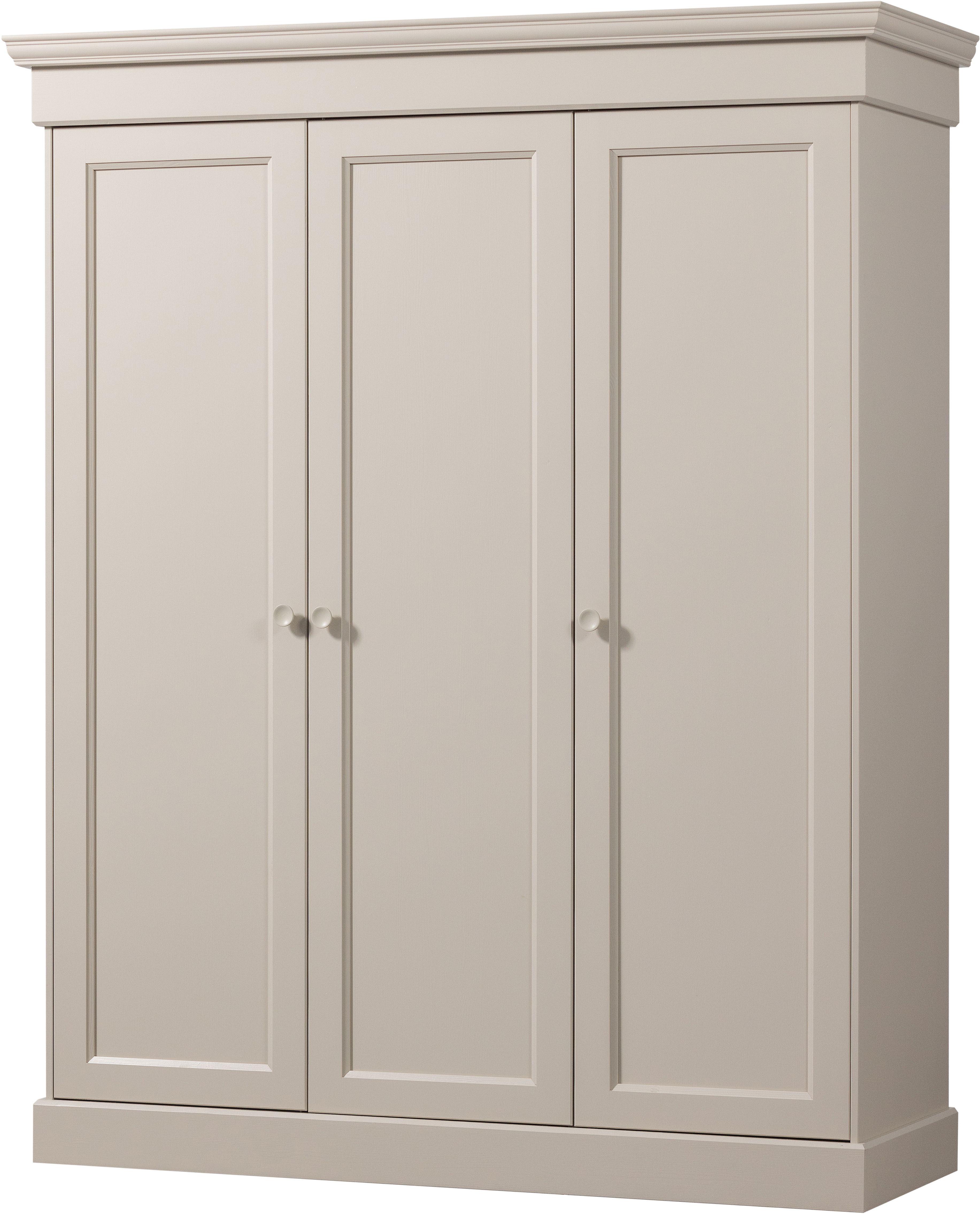WOOOD Kleiderschrank "Olivia FSC-Kiefernholz mit Hängebereich, H 212 x B 171 x T 63 cm" Tragkraft 10 kg pro Boden, Einlegeboden-Optionspakete erhältlich