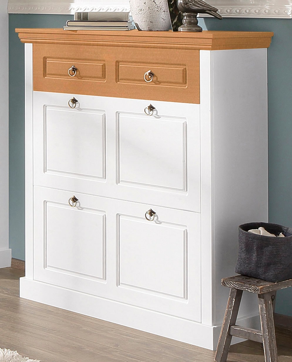 OTTO home Schuhschrank "Basilico" aus massiver Kiefer, FSC, Breite 90 cm, m günstig online kaufen